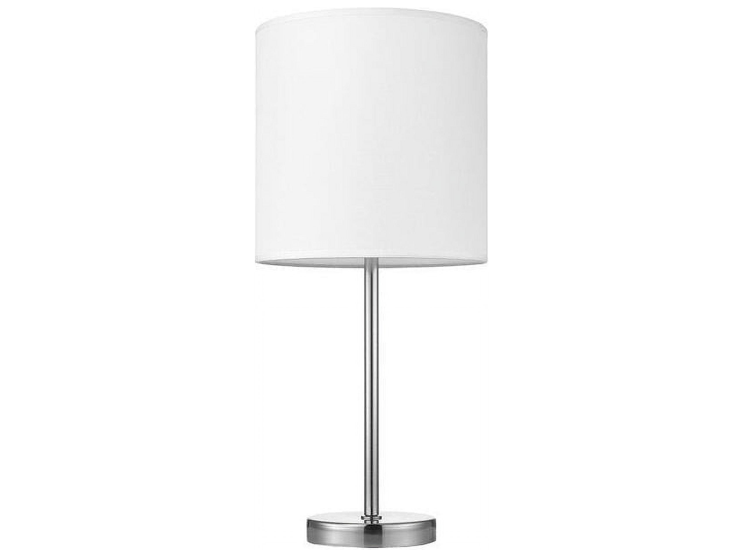 Lorell LED Table Lamp with Brushed Nickel Finish (Silver, 10-watt) y572c