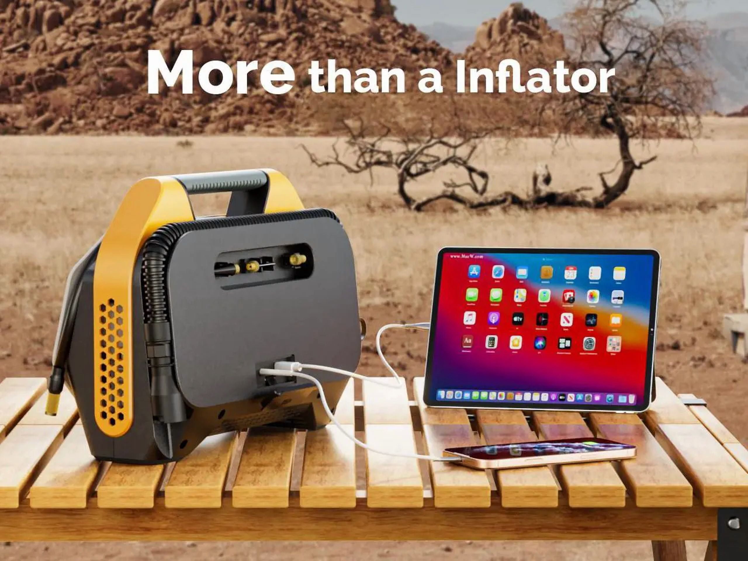 Rosewill Vortex RS6C Cordless Tire Inflator Portable Air Compressor (Orange, 15600mAh Battery) 8edlk
