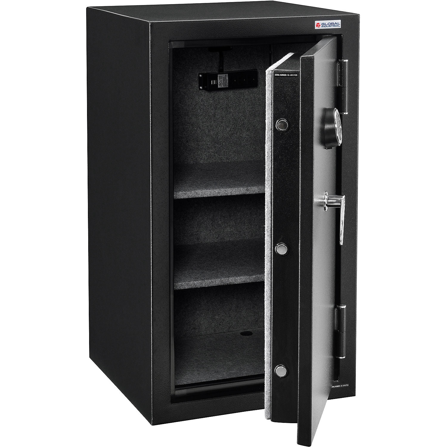 Global Industrial Burglary & Fire Safe Cabinet with Digital Lock (Grey, 22 in x 22 in x 40 in) w00md - Image 4