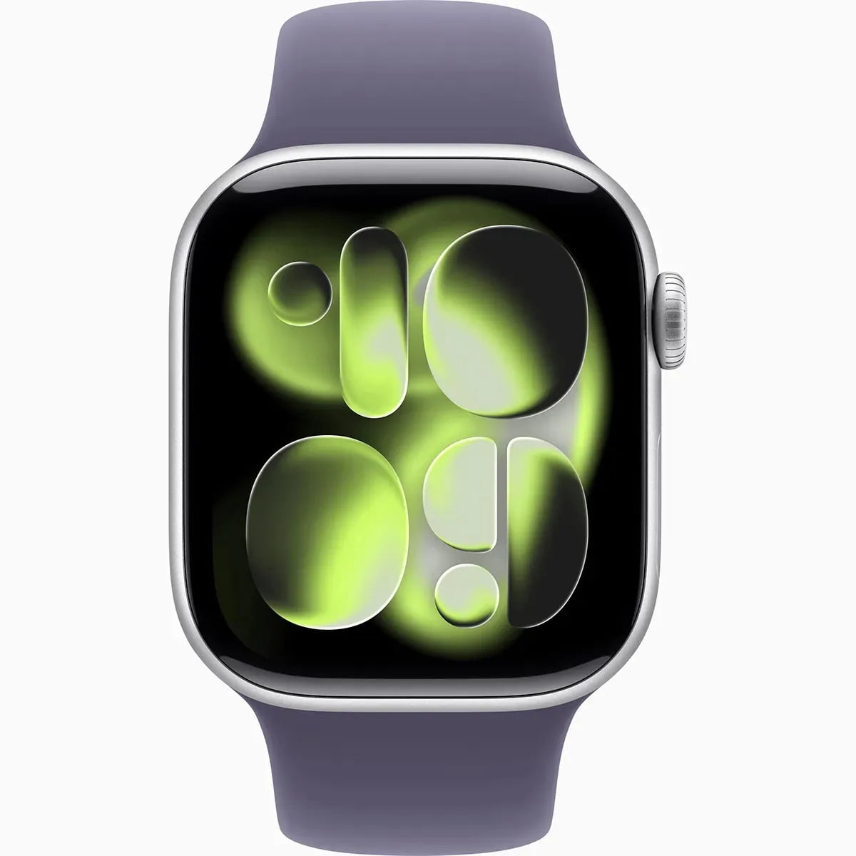 Apple Watch Series 11 (GPS) 46mm Silver Aluminum Case with Purple Fog Sport Band (46mm) ztb19