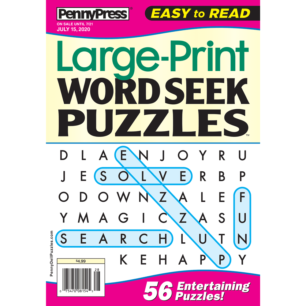 Penny Press Large Print Word Search Puzzle Collection (8-Pack) l5qlg