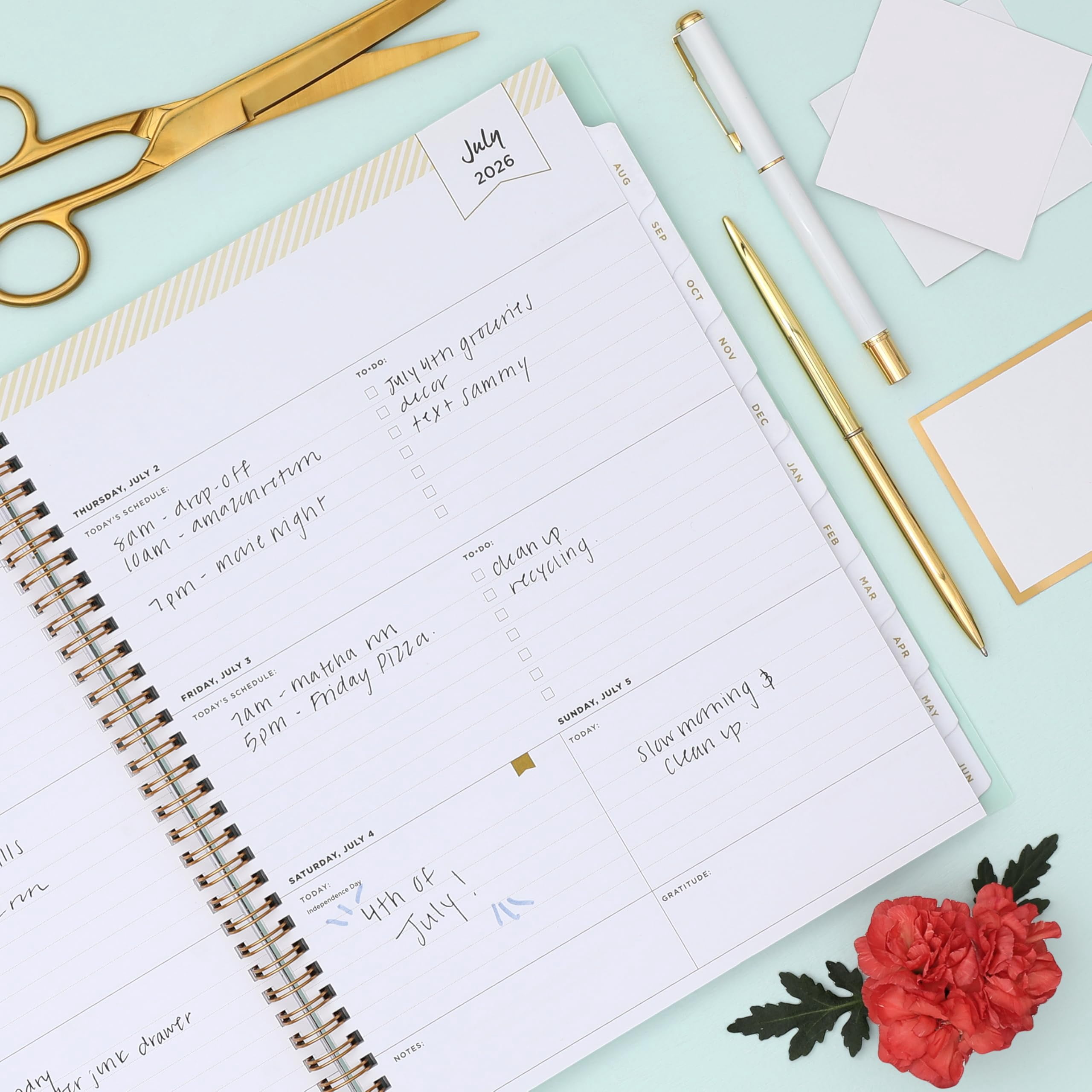 Blue Sky Day Designer 2026-2027 Academic Planner, Weekly & Monthly Organizer (Secret Garden Mint, 8.5 in x 11 in) 40ygv - Image 2