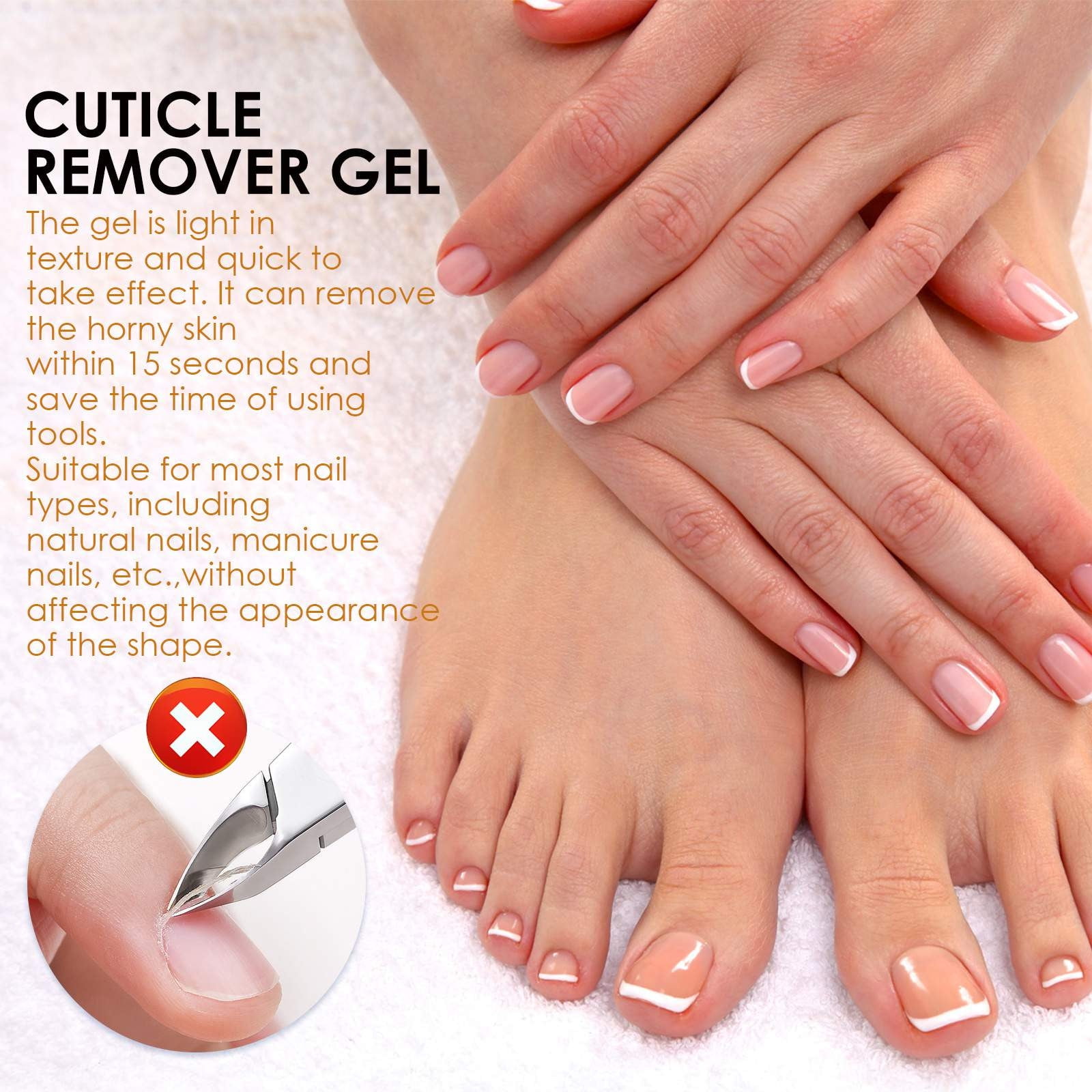 Beessbest Instant Cuticle Remover Gel, Professional Manicure & Pedicure Nail Care Treatment (1 fl oz) 1qclh