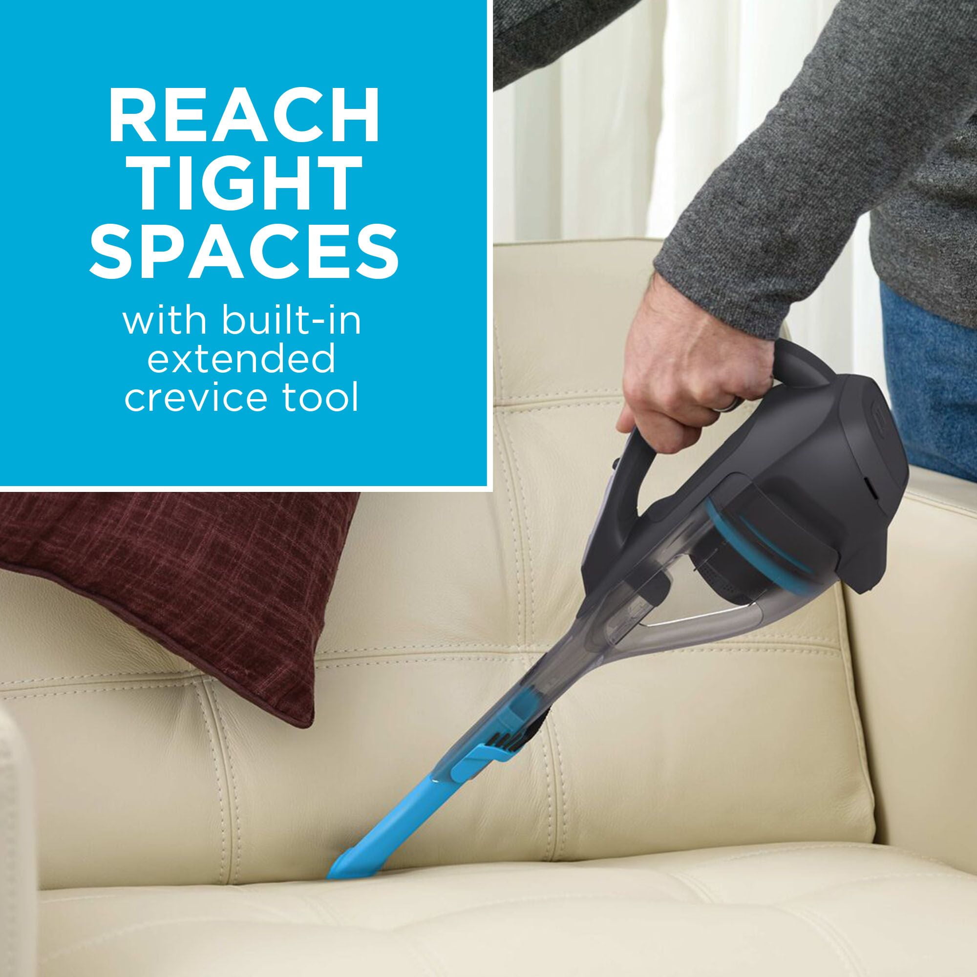 BLACK+DECKER Cordless Handheld Vacuum, Detailer Dustbuster for Multi-surface Cleaning (Black, 1 Unit) hv8bh