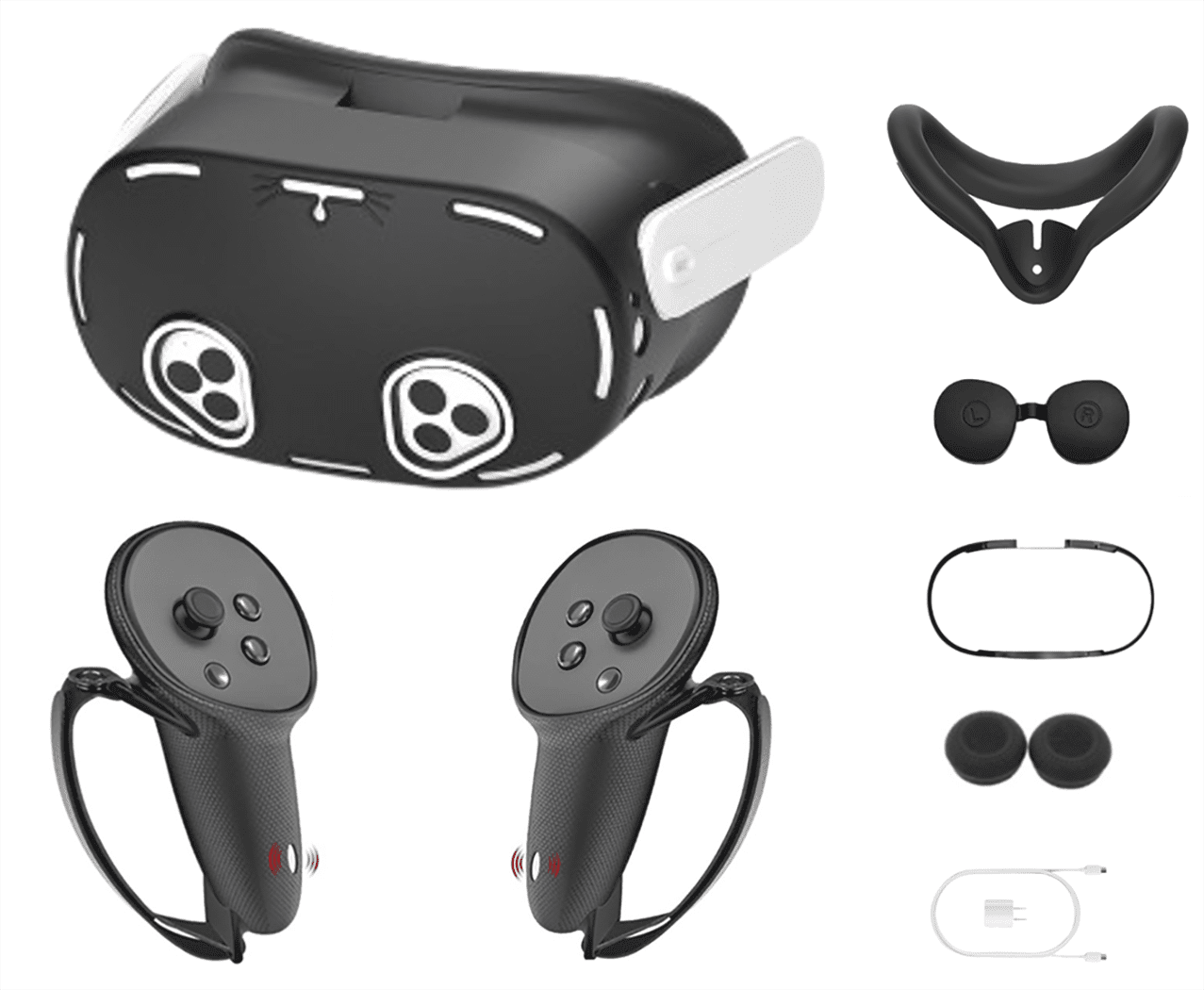 Meta Quest 3S All-In-One VR Headset with Touch Controllers and Accessory Bundle (128GB) c449h