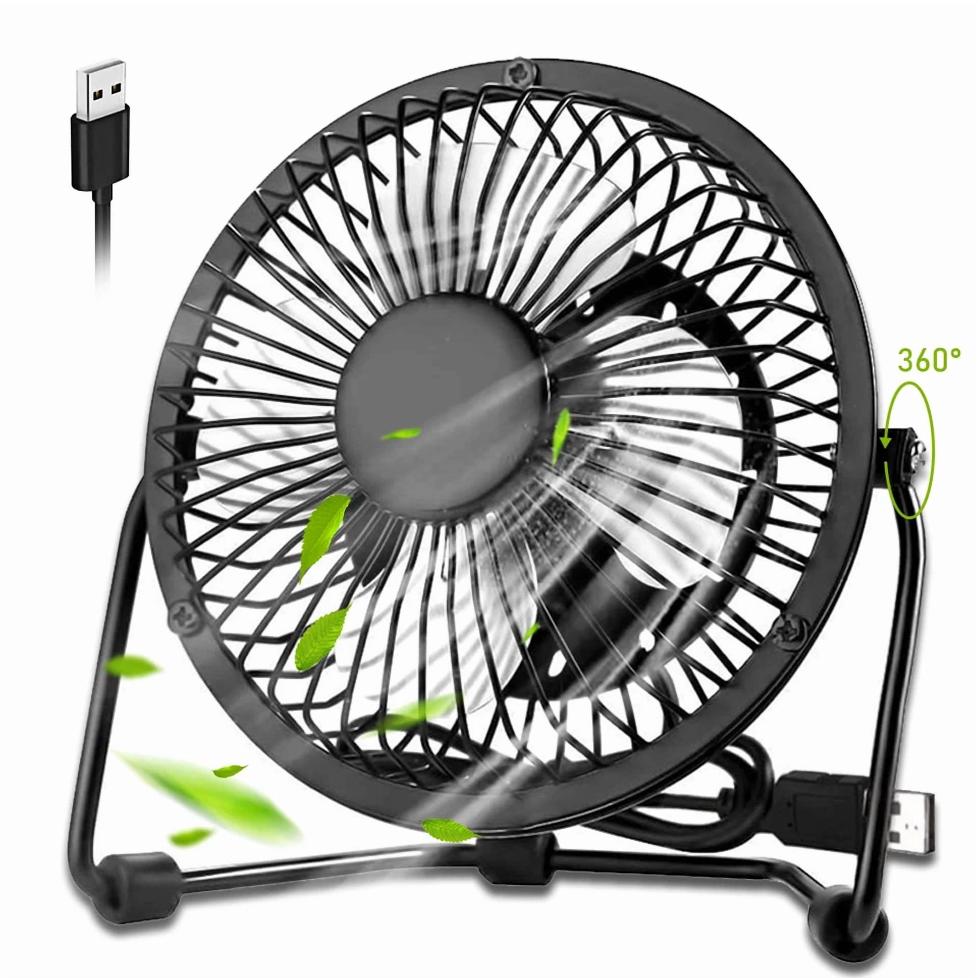 Knack Portable USB Mini Fan Personal Desktop Air Cooler (4 in) g99mv