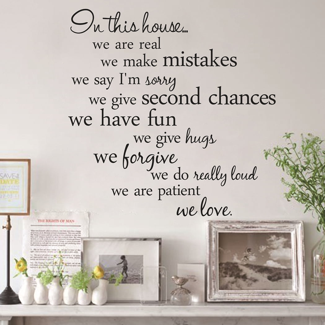Decalgeek Family Proverbs Wall Sticker Decal (Black, 24 in x 36 in) z80bh