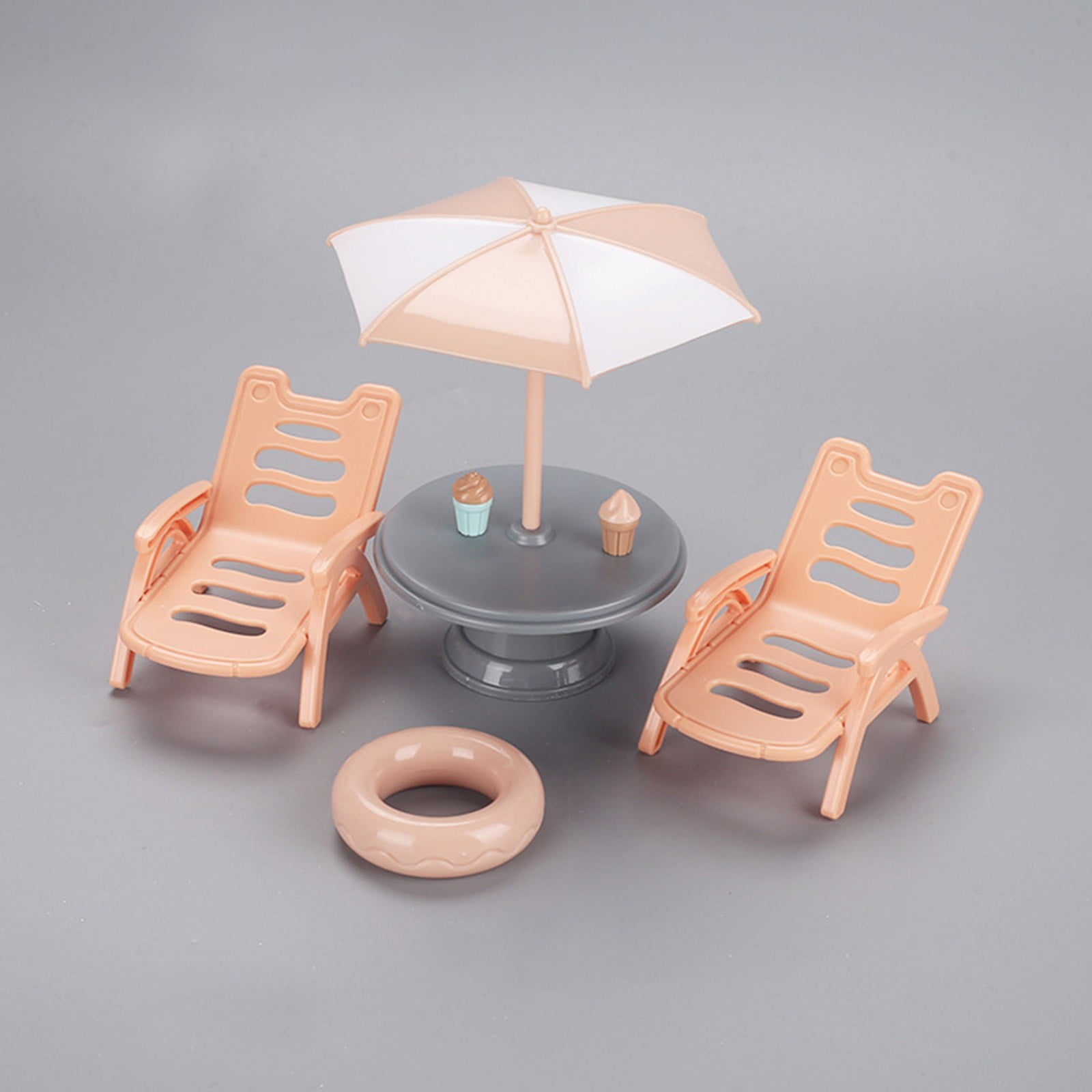 Hzrsly Miniature Beach Scene Set for Dollhouses and Dioramas (Beige, 7 Piece Set) nz8ua