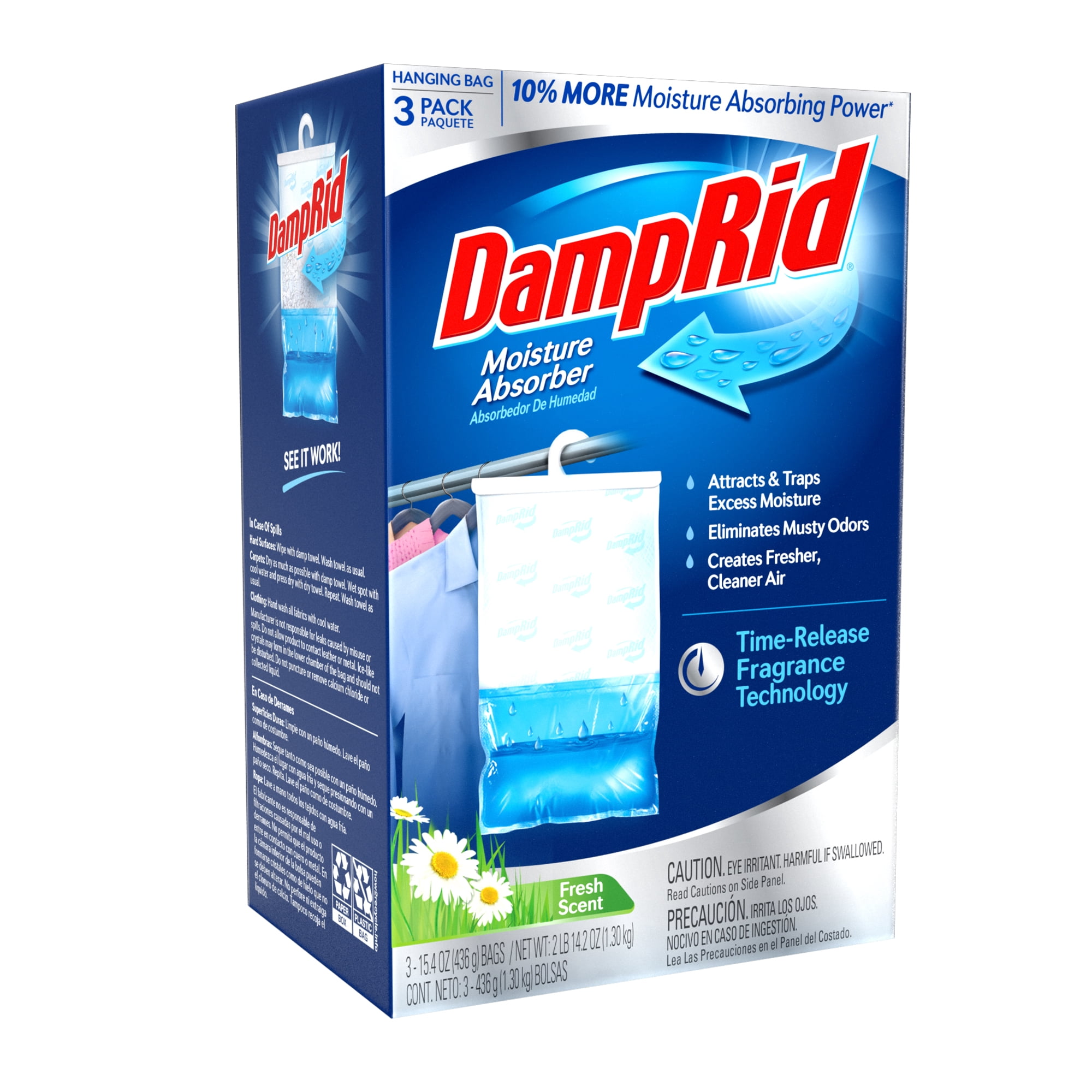 DampRid Hanging Moisture Absorber Fresh Scent (4 Pack, 12 Count Total) tebax - Image 3