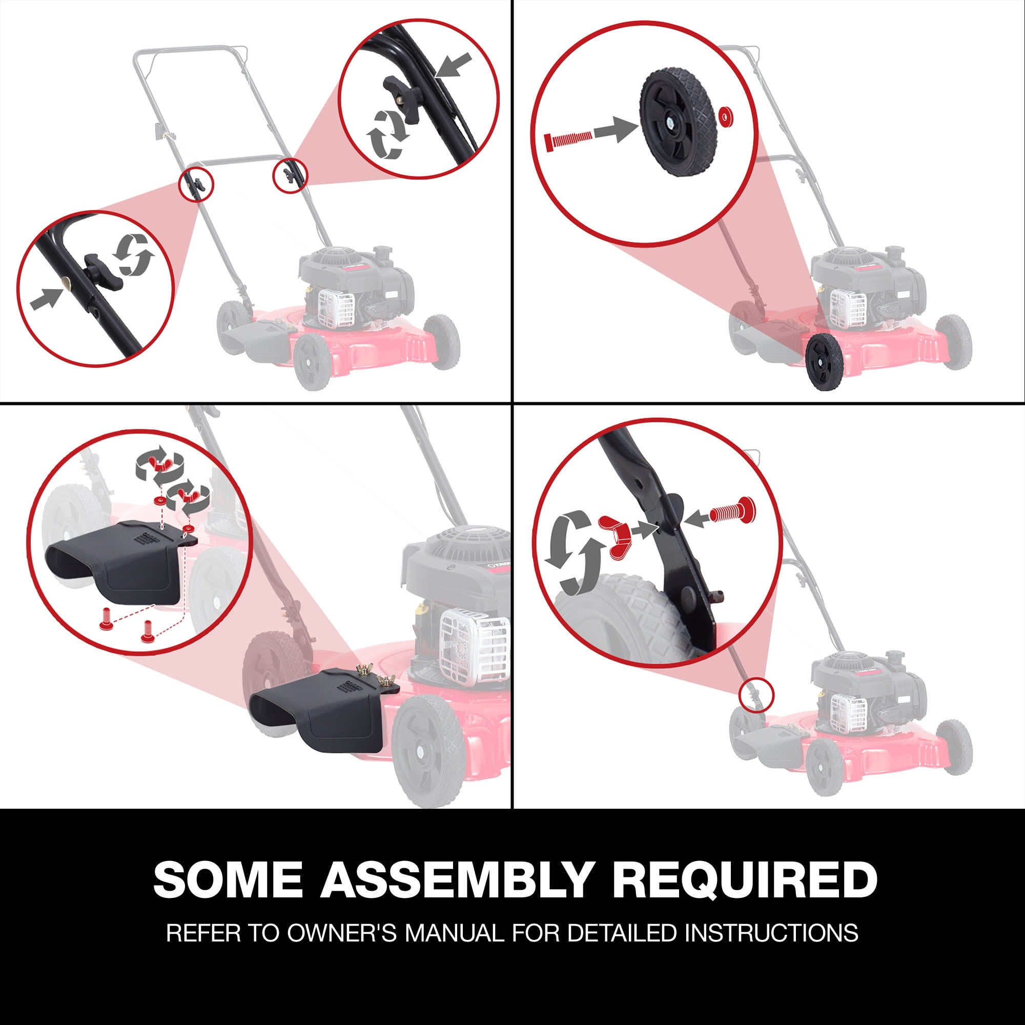 Troy-Bilt 125cc 20-in Gas Walk-Behind Push Mower (TB90B, 20-in) c4aw4