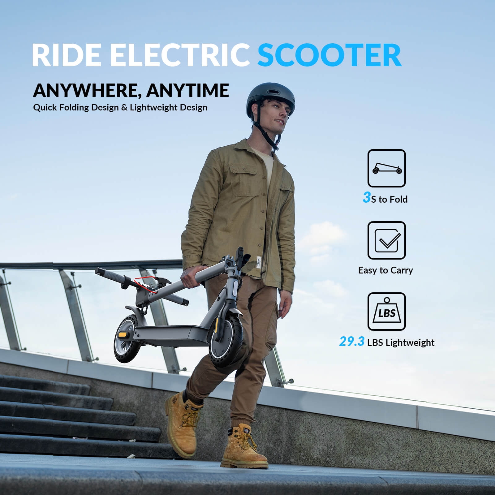 5TH WHEEL W09S Electric Scooter, 350W Folding Commuting E-Scooter with Turn Signals, APP Control, 18mph Max Speed (Grey, 29 lb) pwjkc