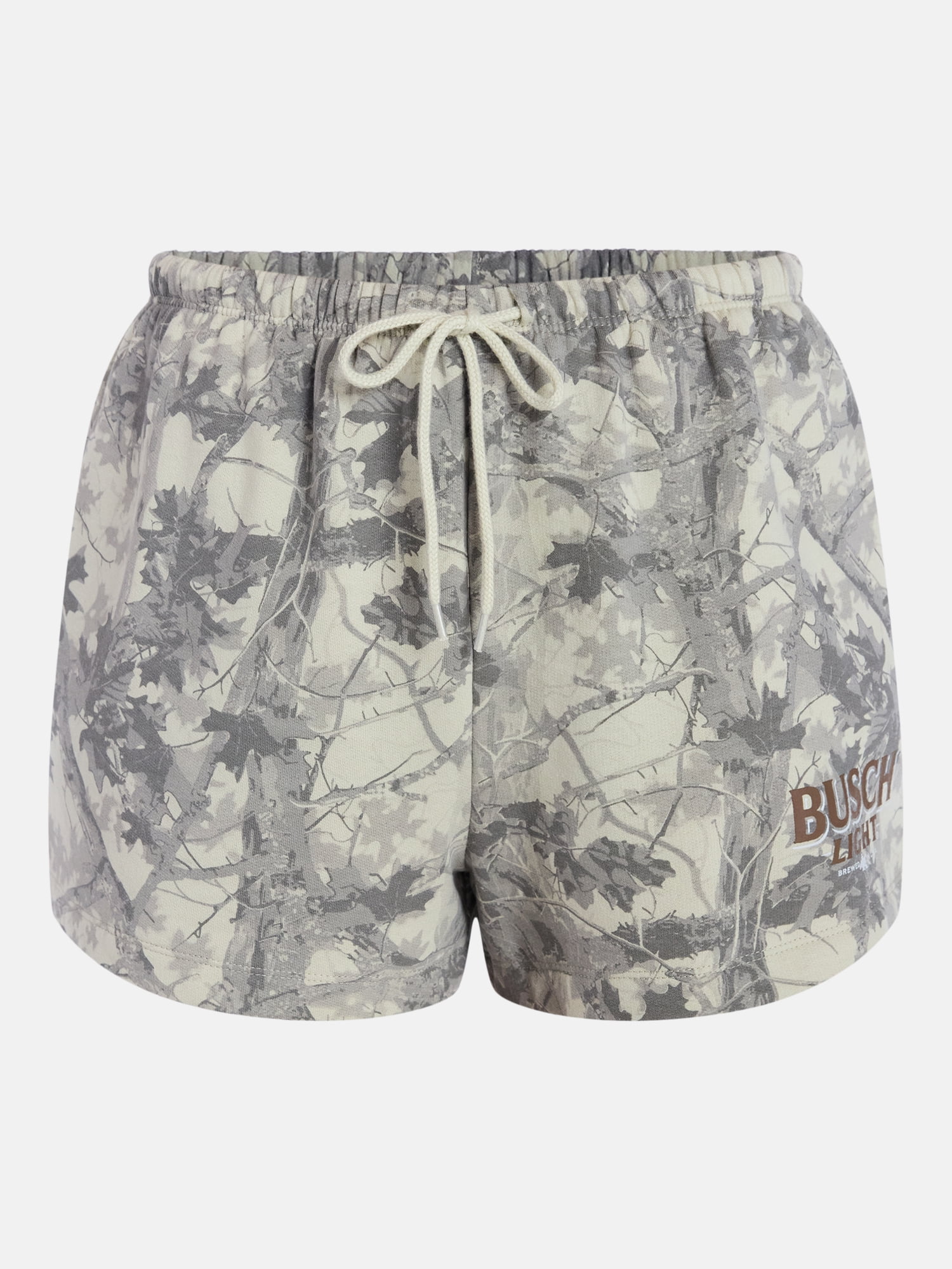 Busch Light Women's Printed Fleece Shorts, Relaxed Fit Lounge Wear (Green, Small) 8t9gi