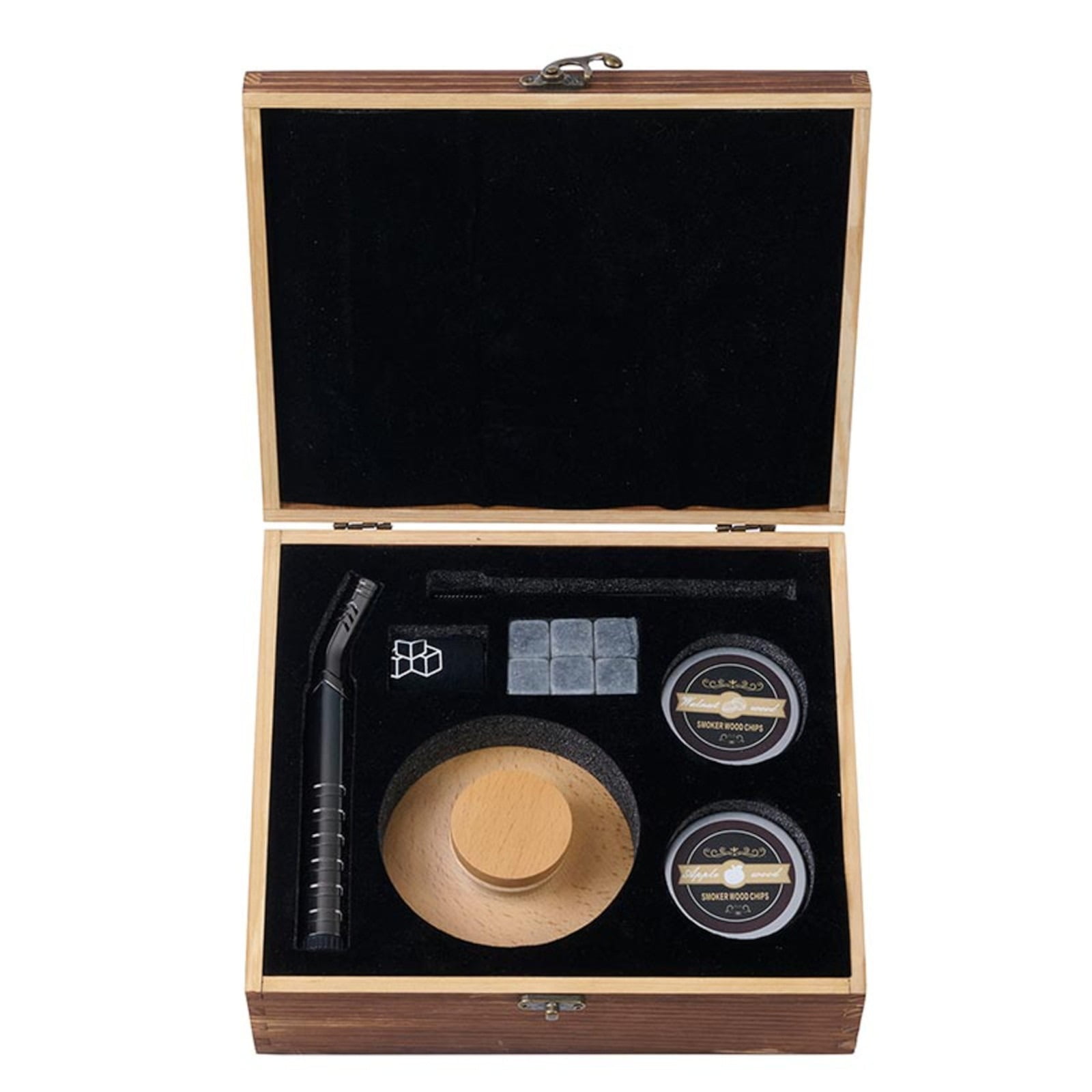 Cole Wheeler Cocktail Smoker Kit (Beechwood and Stainless Steel, 10 in x 9 in x 4 in) g76id
