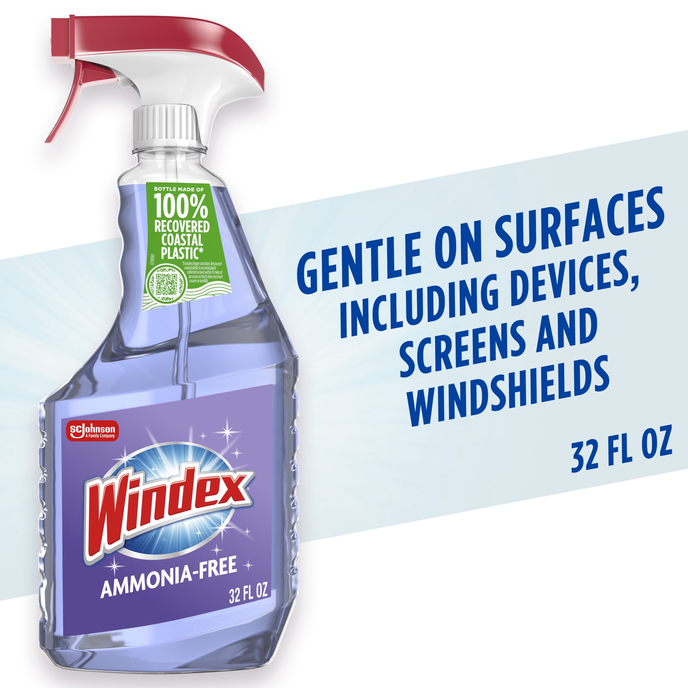 Windex Ammonia-Free Glass and Mirror Cleaner, Streak-Free Shine, Crystal Rain Scent (32 fl oz) jb9hu