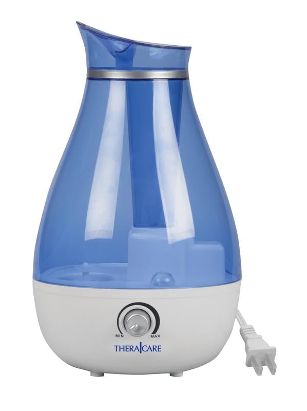 Thera Care Cool Mist Ultrasonic Humidifier for Medium Rooms (Blue, 84.5 fl oz) ik1v6
