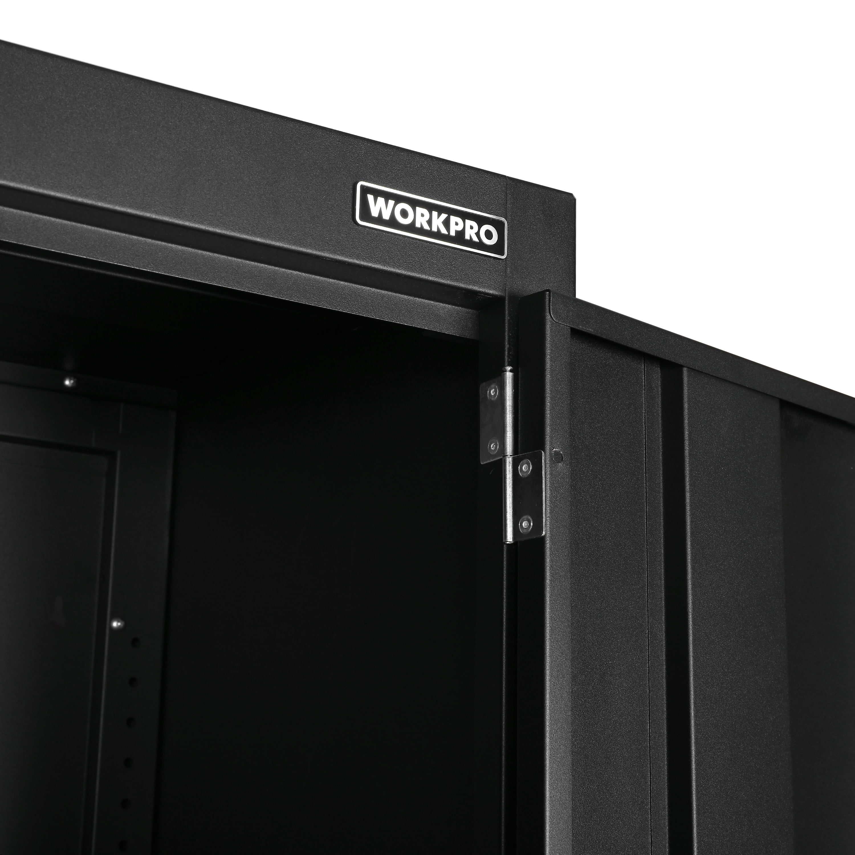 WORKPRO Heavy-Duty Garage Storage Cabinet, Adjustable Shelving Unit with Locking Doors (Black, 48 in. W x 72 in. H x 18 in. D) glwmm