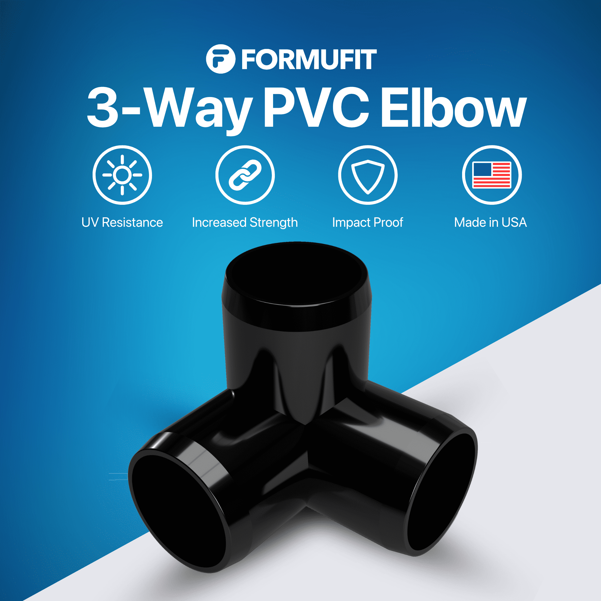 Formufit 1/2 in 3-Way Elbow Furniture Grade PVC Pipe Fittings (Black, 10-Pack) lm6f4