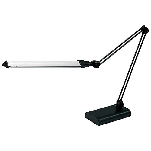 Realspace Architect Desk Lamp, Adjustable LED Task Lighting (Black/Silver, 21.5 in) fgrbj