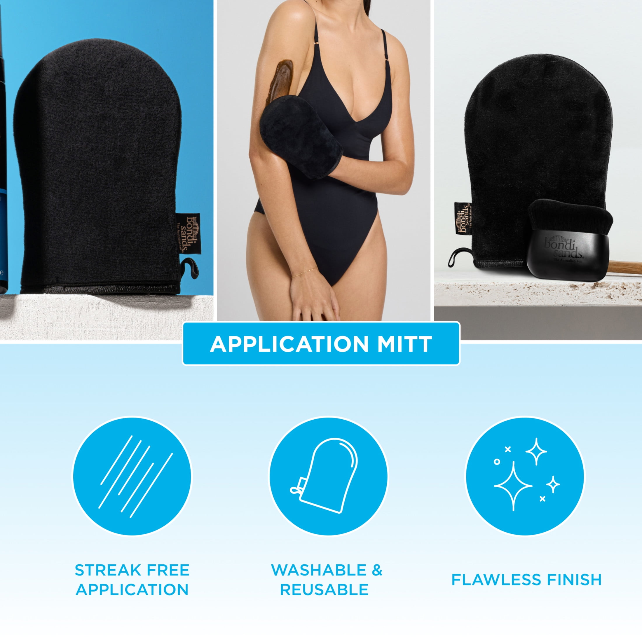 Bondi Sands Self-Tanner Foam Application Mitt (Black, 1 Count) k2i62