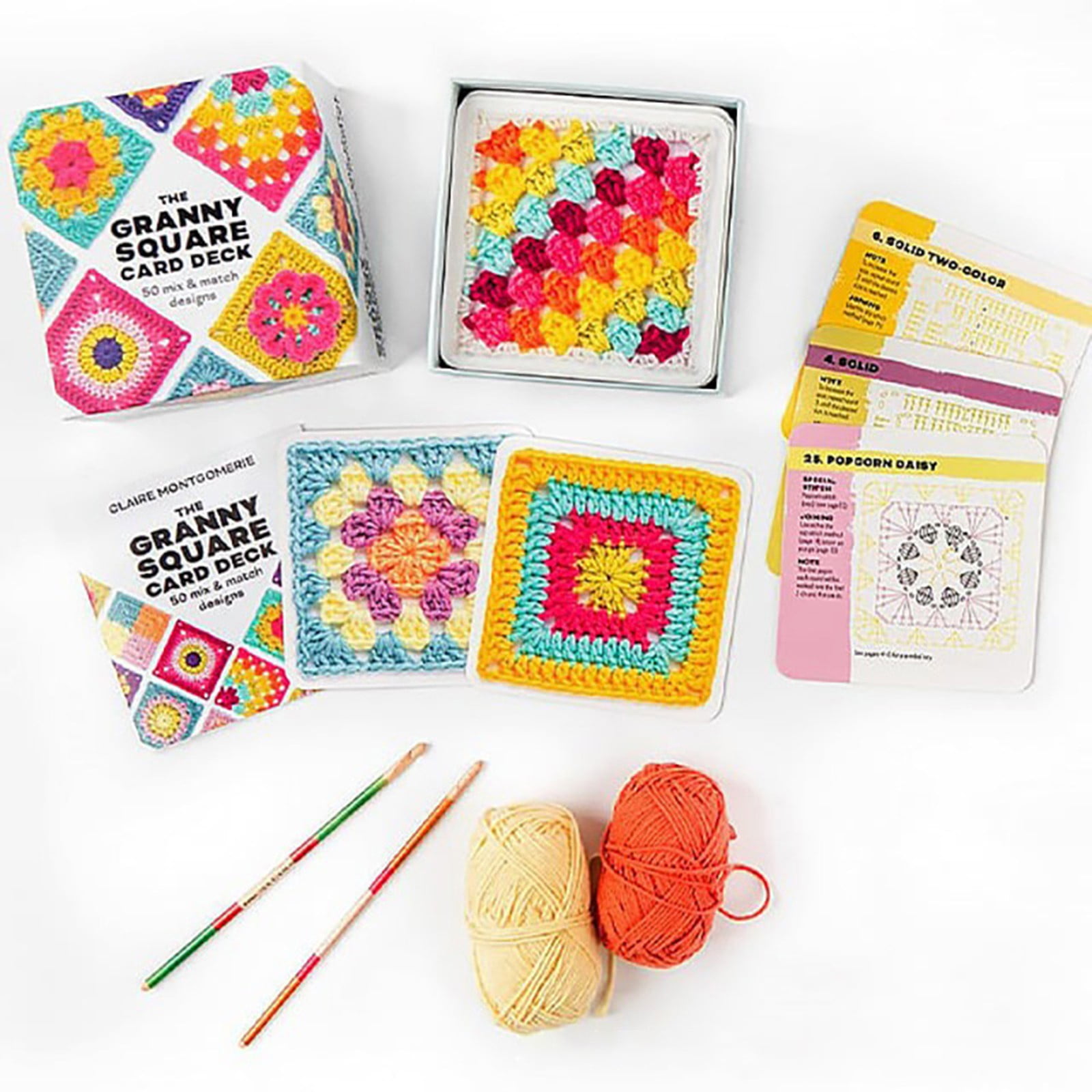 Betiyuaoe Granny Square Crochet Pattern Card Kit (50 Designs, Mix and Match Guide) 0ny0t