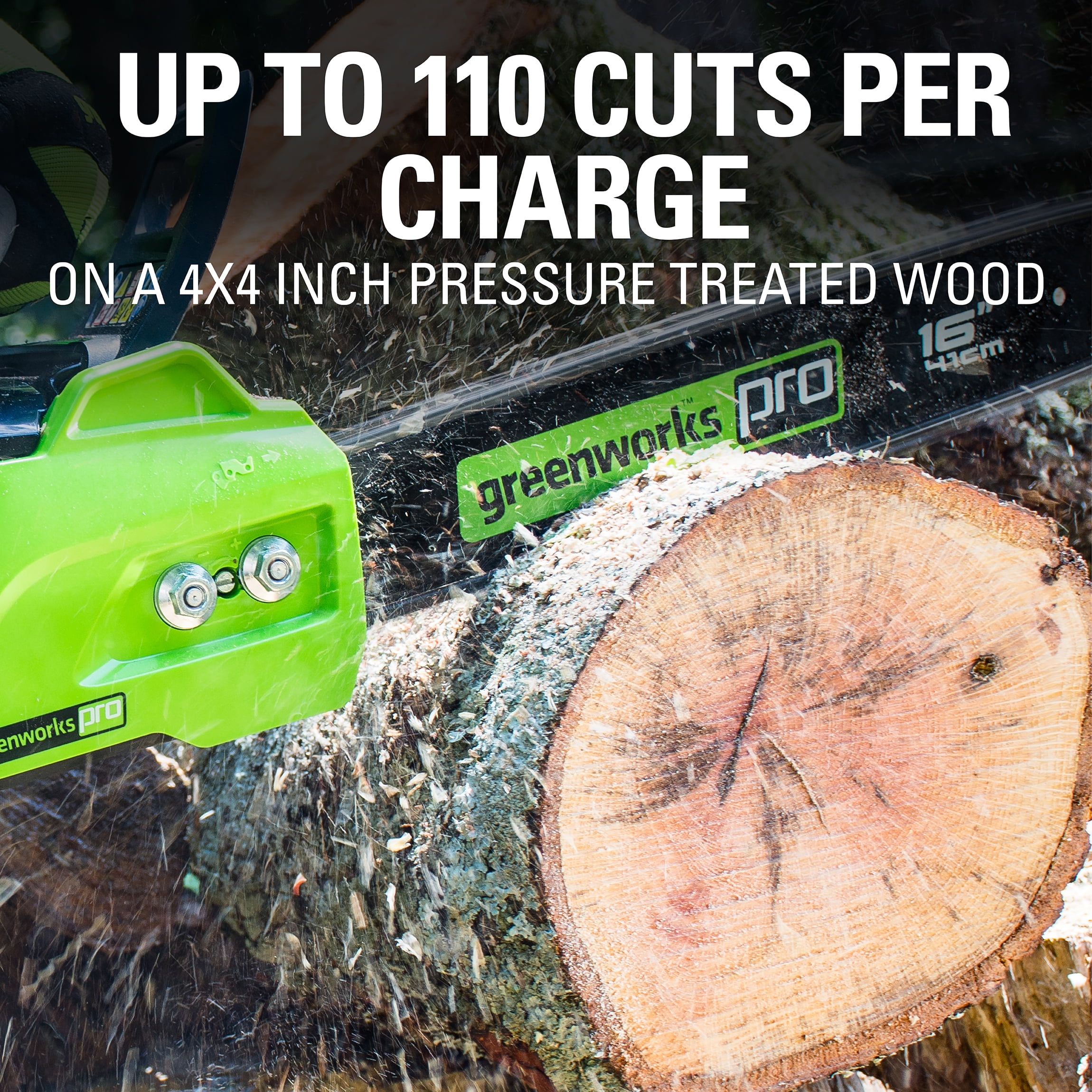 Greenworks Pro 80V 16-inch Cordless Brushless Chainsaw (Black, 16 in) psf3f