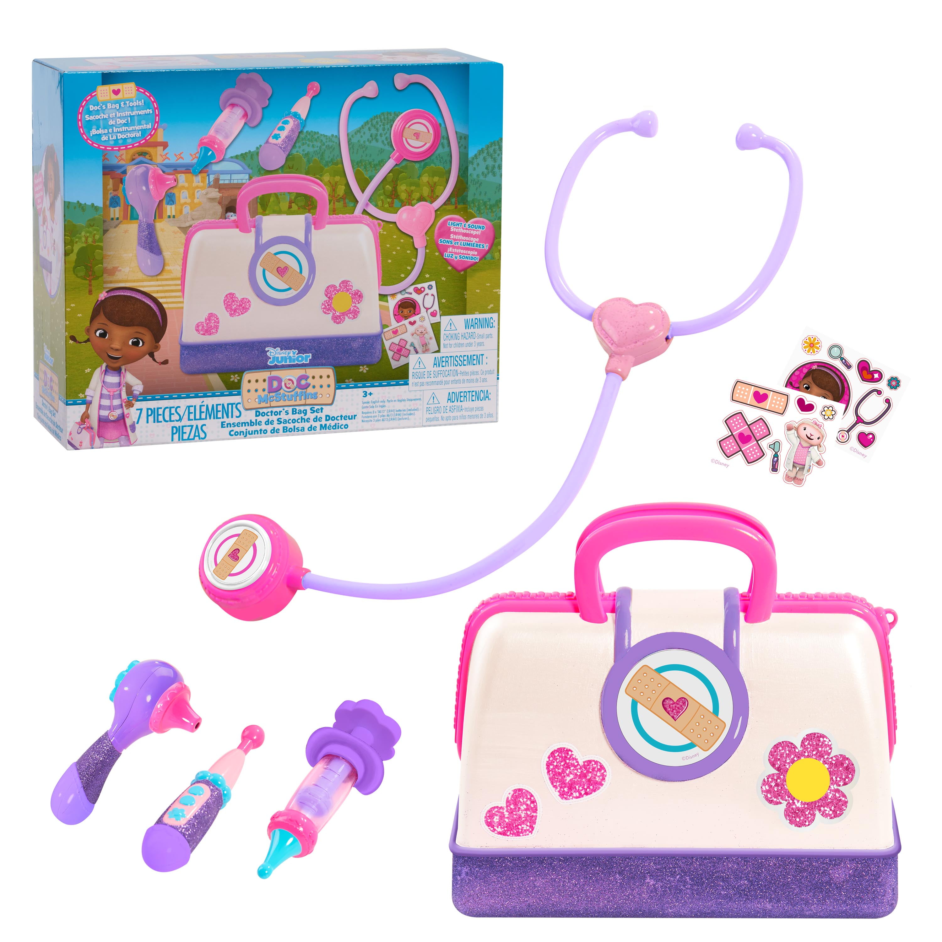 Doc McStuffins Toy Hospital Doctor Bag Set (8-Piece, Pretend Play Medical Kit) s6m1g