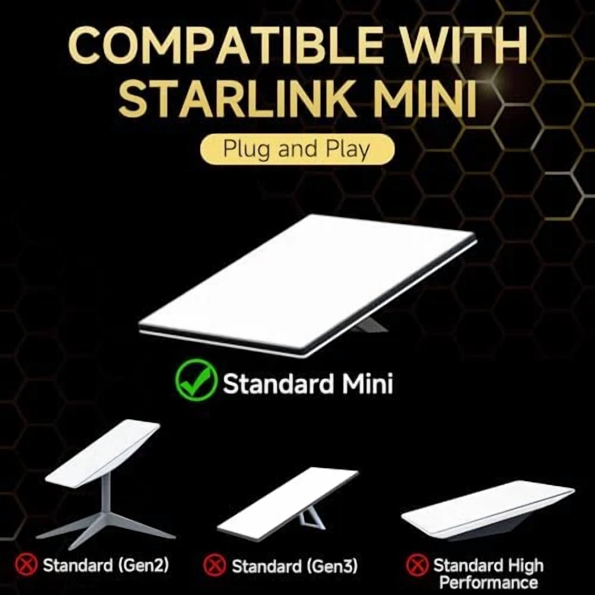 Rhea Starlink Mini Direct to USB-C Power Cable (60W, 6.5 ft) v3crg