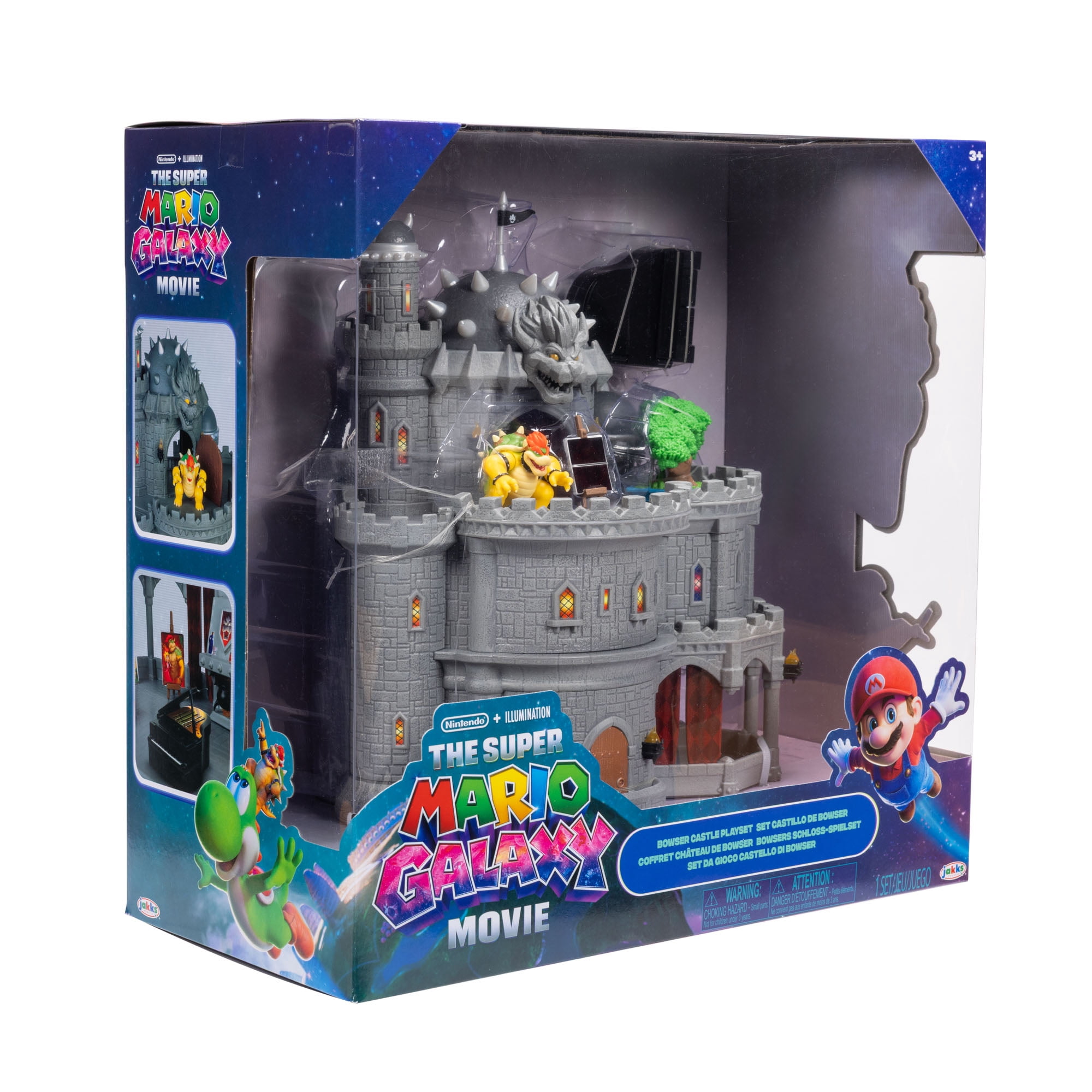 Super Mario Deluxe Bowser Castle Playset with Articulated Figure and Interactive Accessories (12 in) z46tl