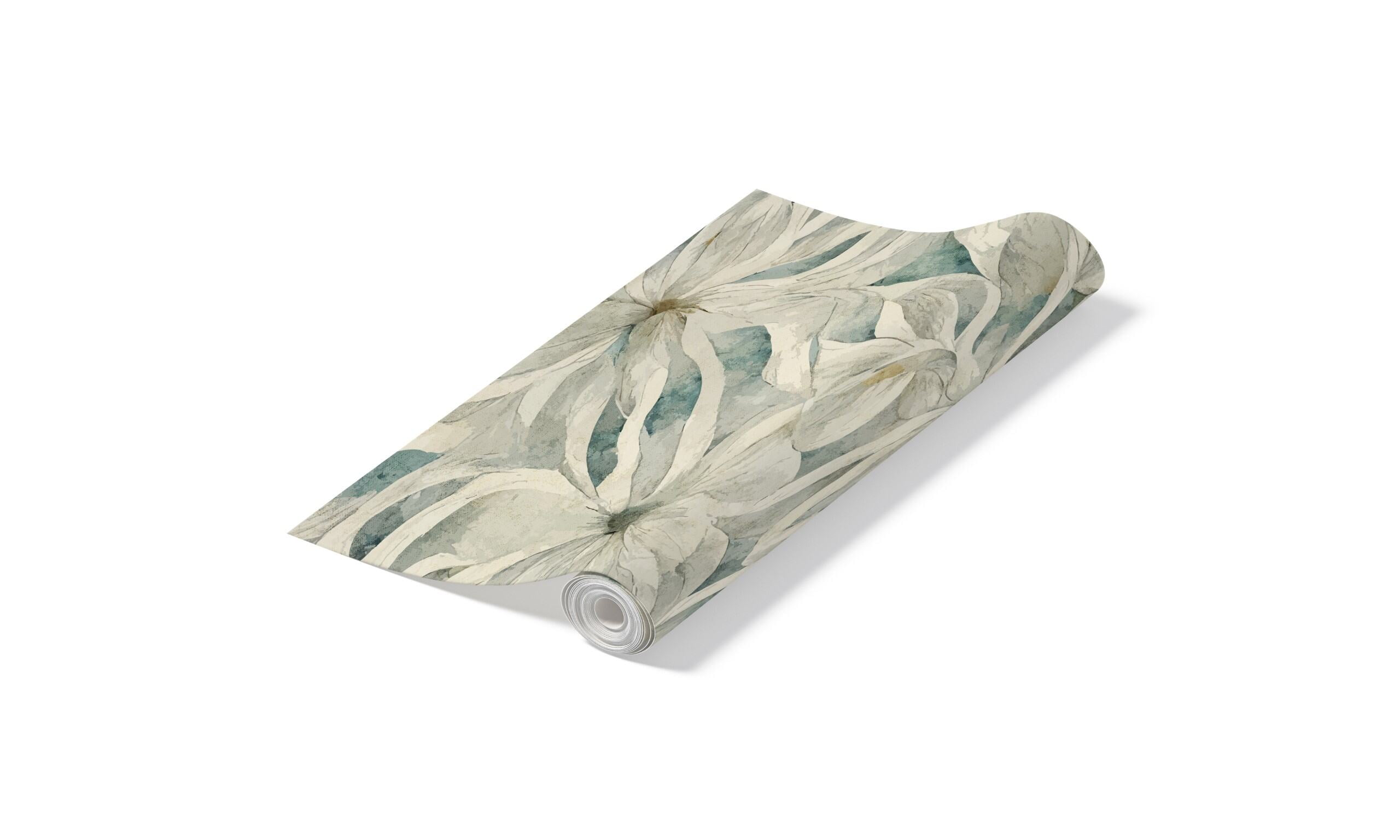 WallWear Peel and Stick Wallpaper, Urban Stems Removable Vinyl Wall Decor (Beige, 17.5 in x 216 in) 54nv0