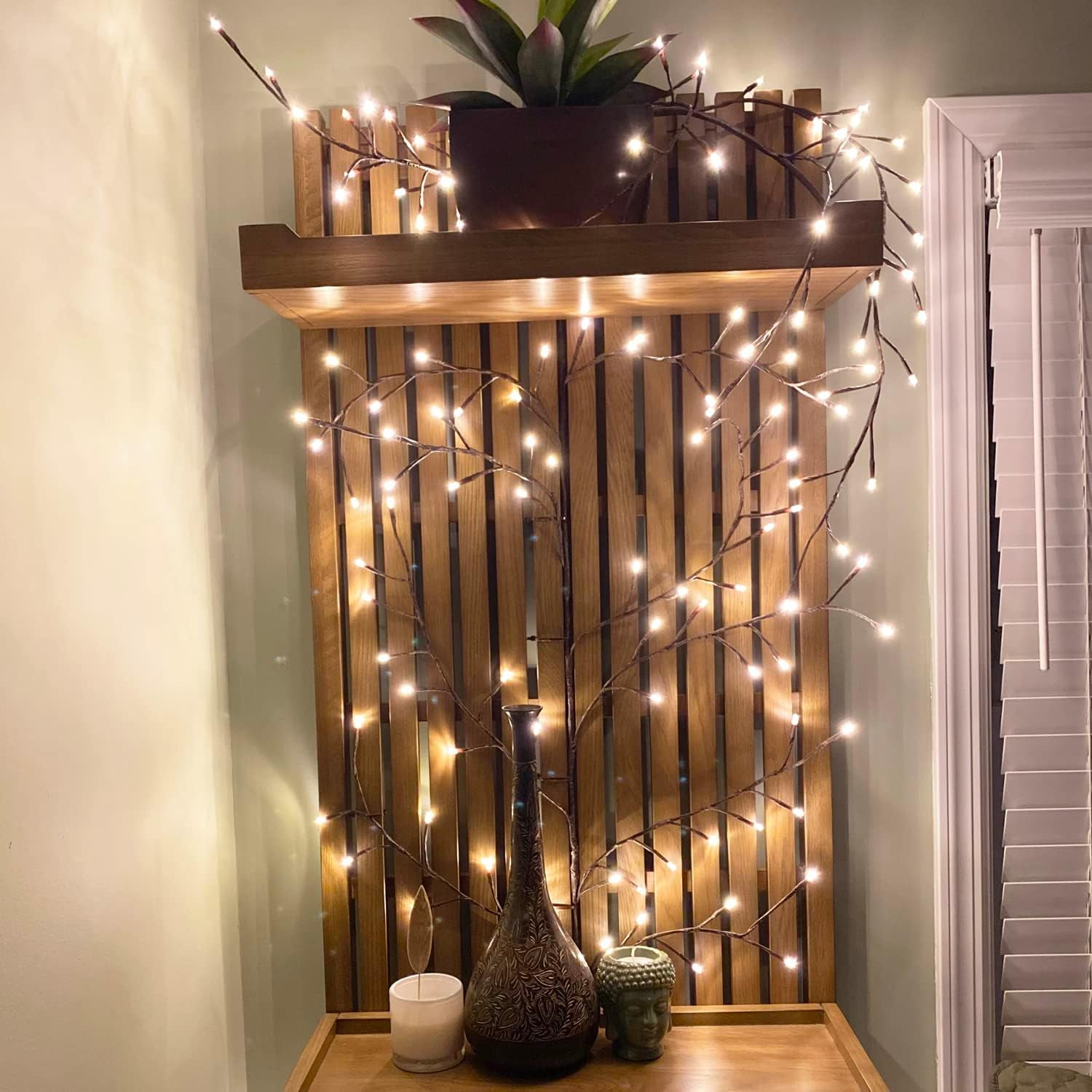 YSPUKY Enchanted Willow Vine Lights, LED Decorative Branch Light for Indoor Home Decor (Warm White, 6.2 ft) qsb2p