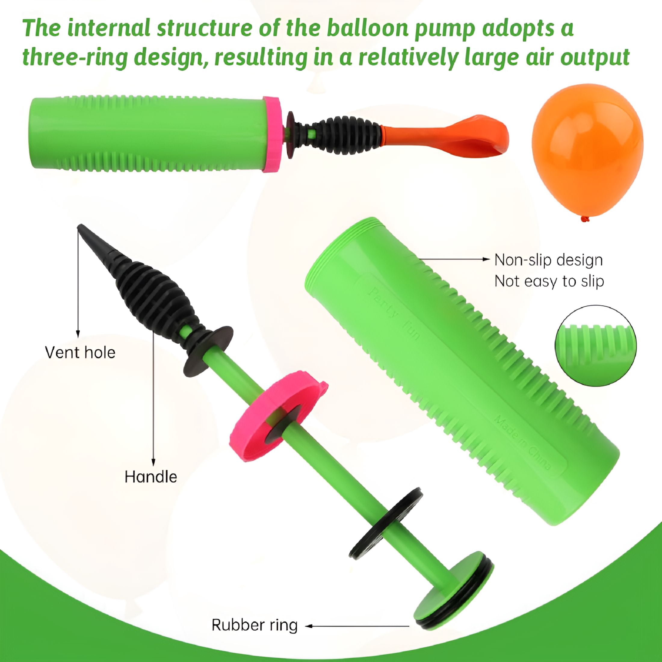 EXLEAF Dual Action Balloon Pump and Tying Tool Set (2 Piece Set) y32qx