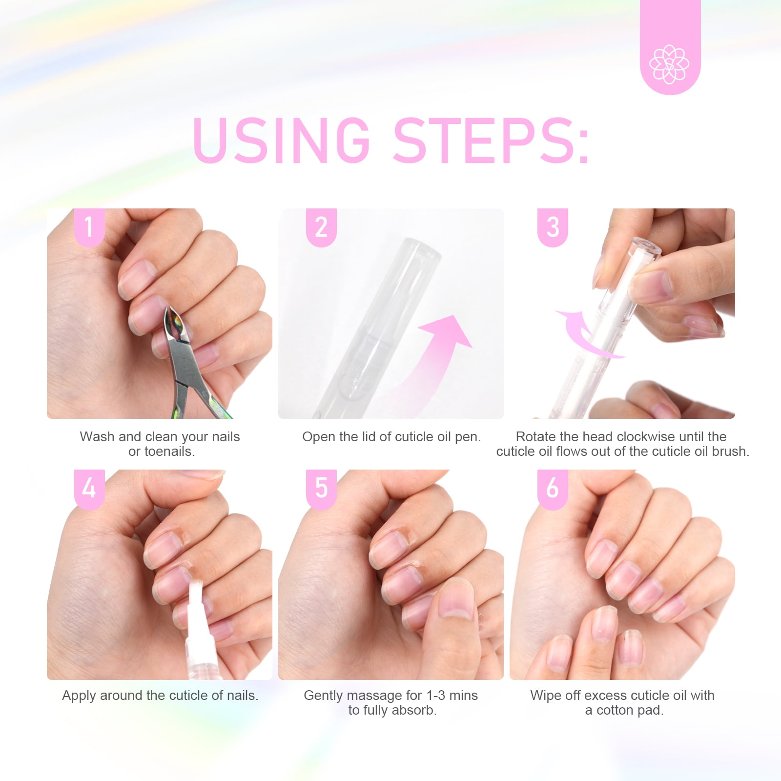 Saviland Cuticle Oil Pen Set with Vitamin E for Nail Growth and Repair (12-Piece Set) 1swqo