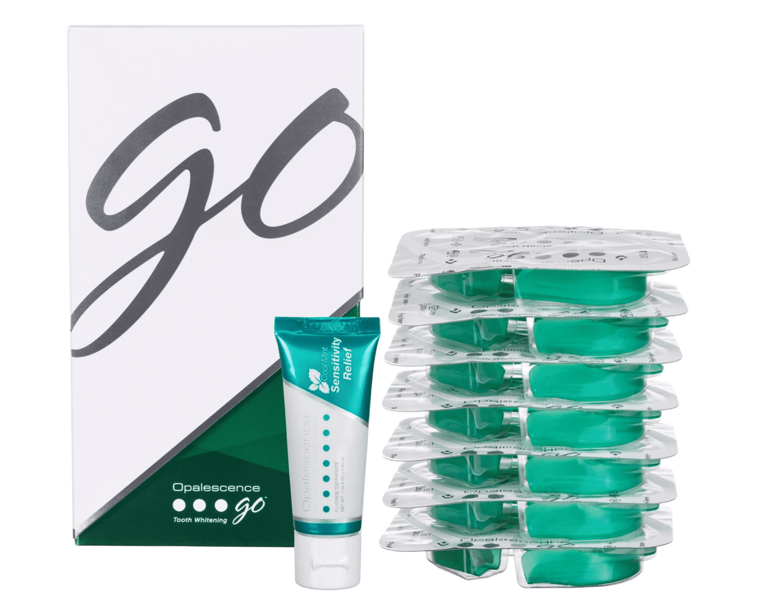 Opalescence Go 15% Hydrogen Peroxide Teeth Whitening Trays (Cool Mint, 7 Treatments) oui4d
