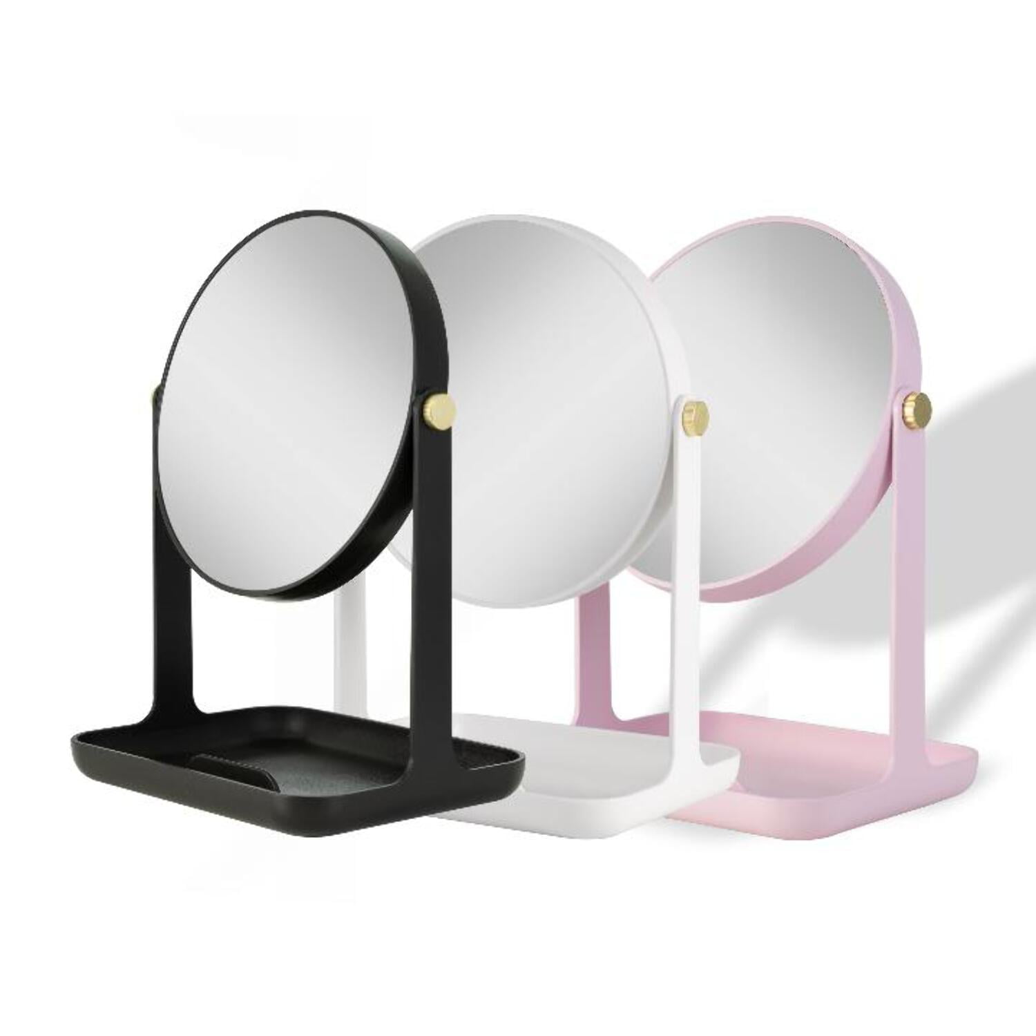 Zadro, Inc. Dual-Sided Magnification Makeup Mirror with Accessory Tray and Phone Holder (Black, 10.5 in x 7.75 in) cbqzy