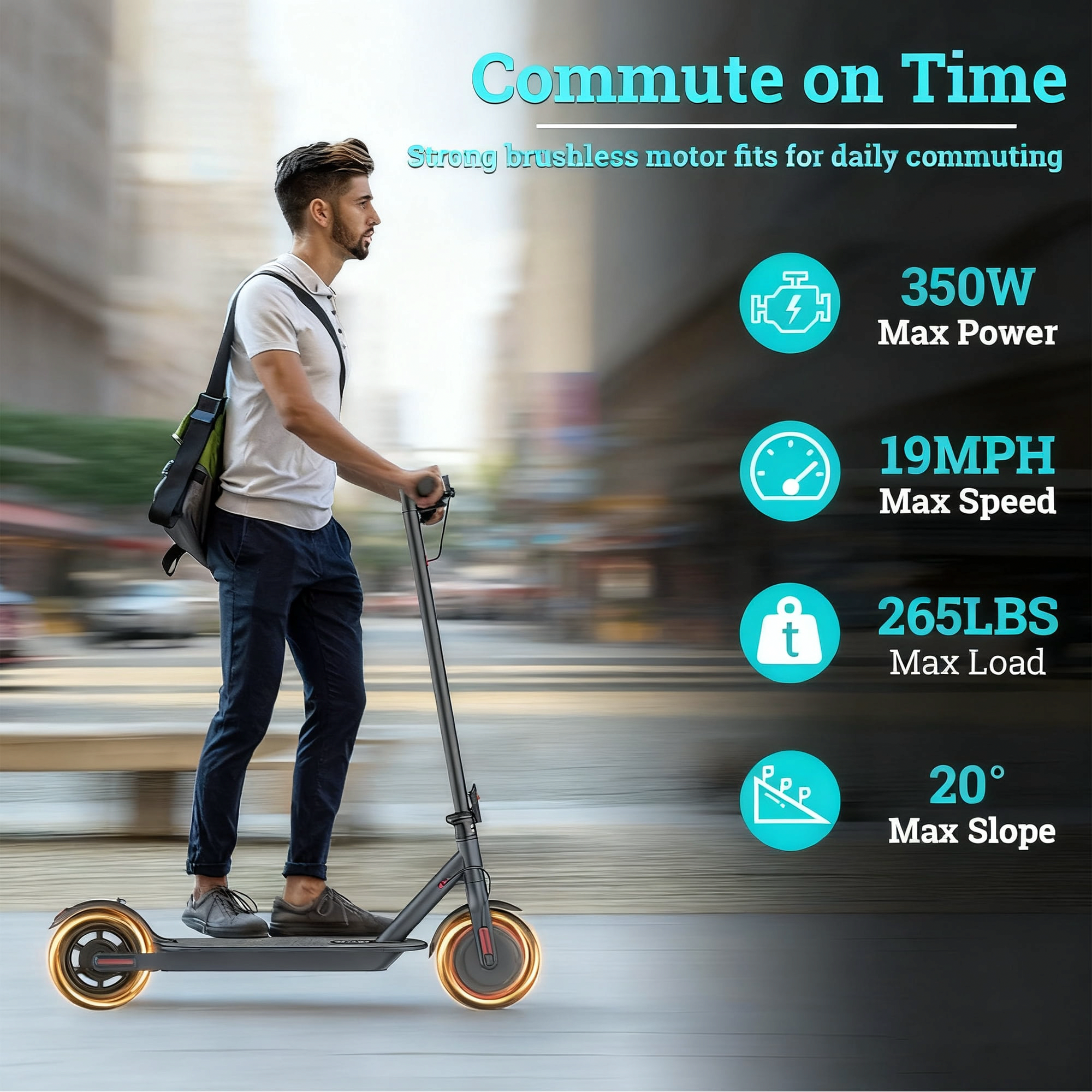 Joyhis J078L Electric Scooter for Adults, Portable Foldable Commuter with App Control and Dual Braking System (Grey, 8.5 in Tires) s46o4