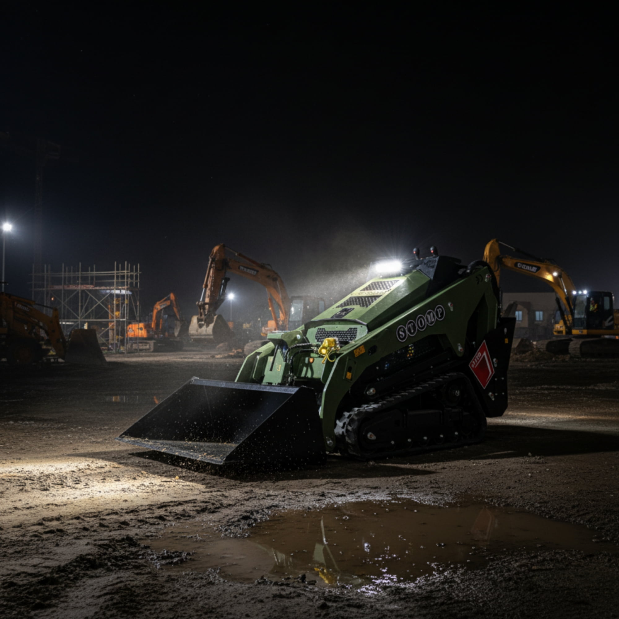 TYPHON STOMP V1000 Diesel Skid Steer Loader (Green, 1.5 Ton) znrn3