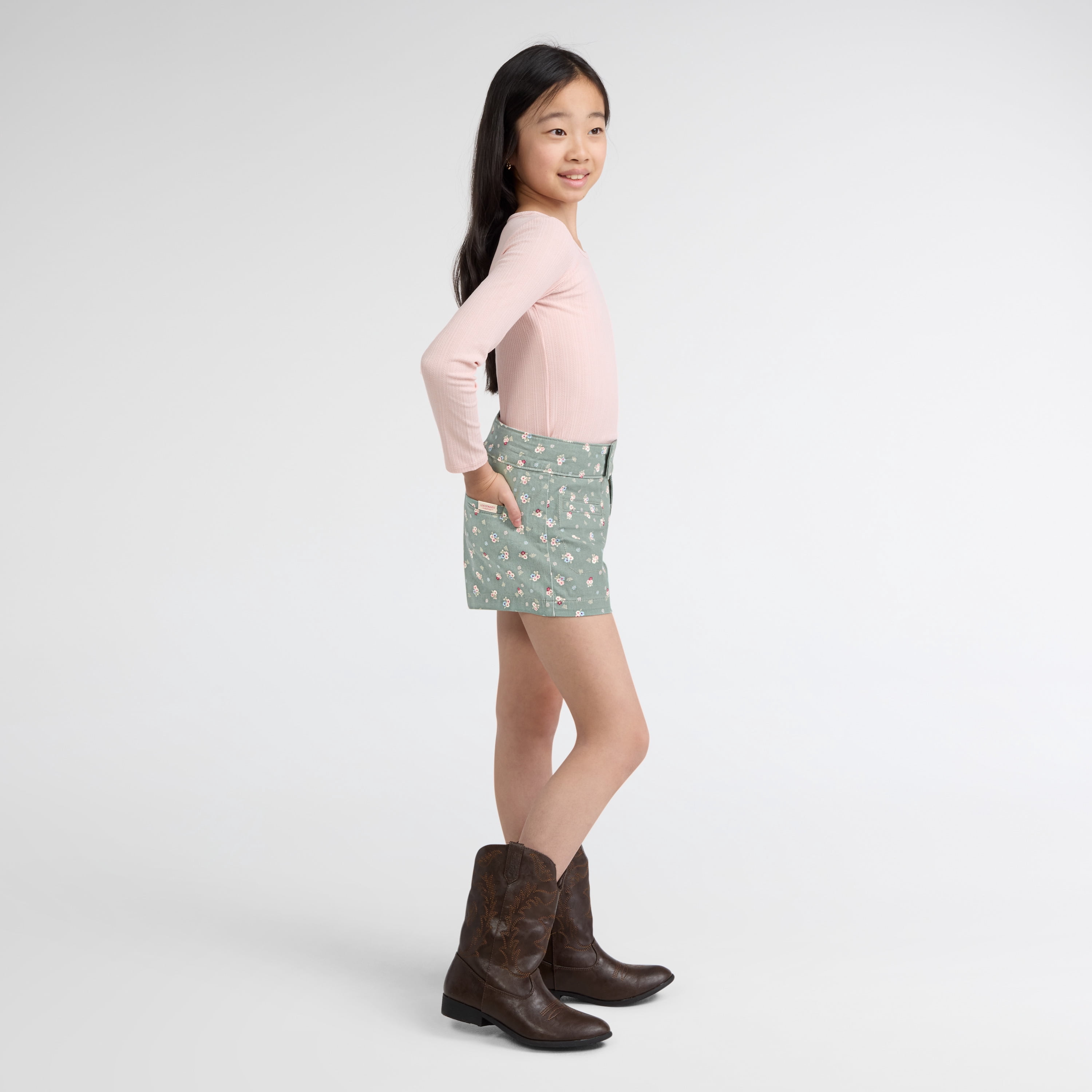 Levi Strauss Signature Girls A-Line Twill Shorts (Casual Everyday Fit, Size 5-18) 2qlhm