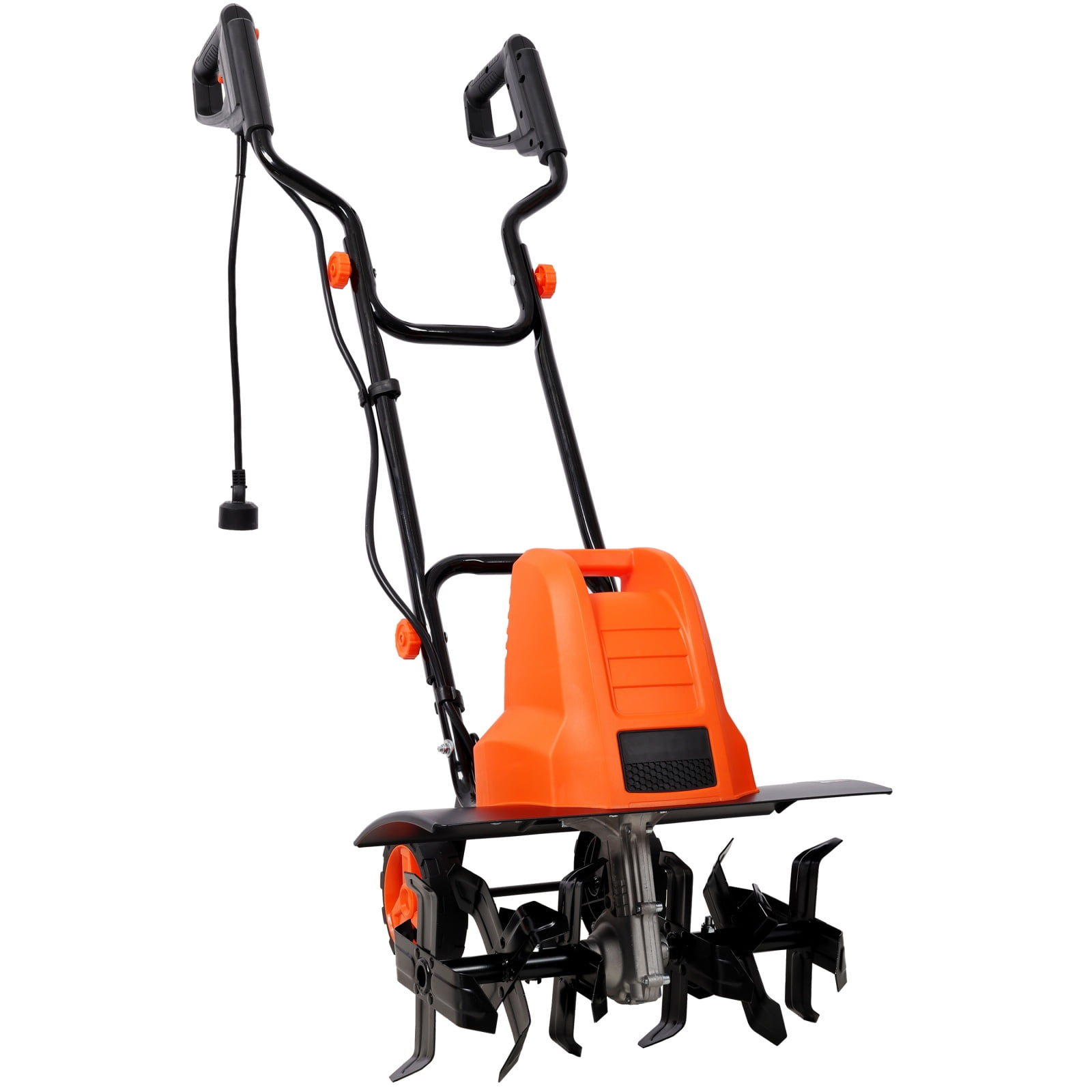 Deiokin Electric Garden Tiller, 13.5 Amp Corded Cultivator with 24 Steel Tines, Adjustable Wheels (18 in Width, 9 in Depth) i4rd2