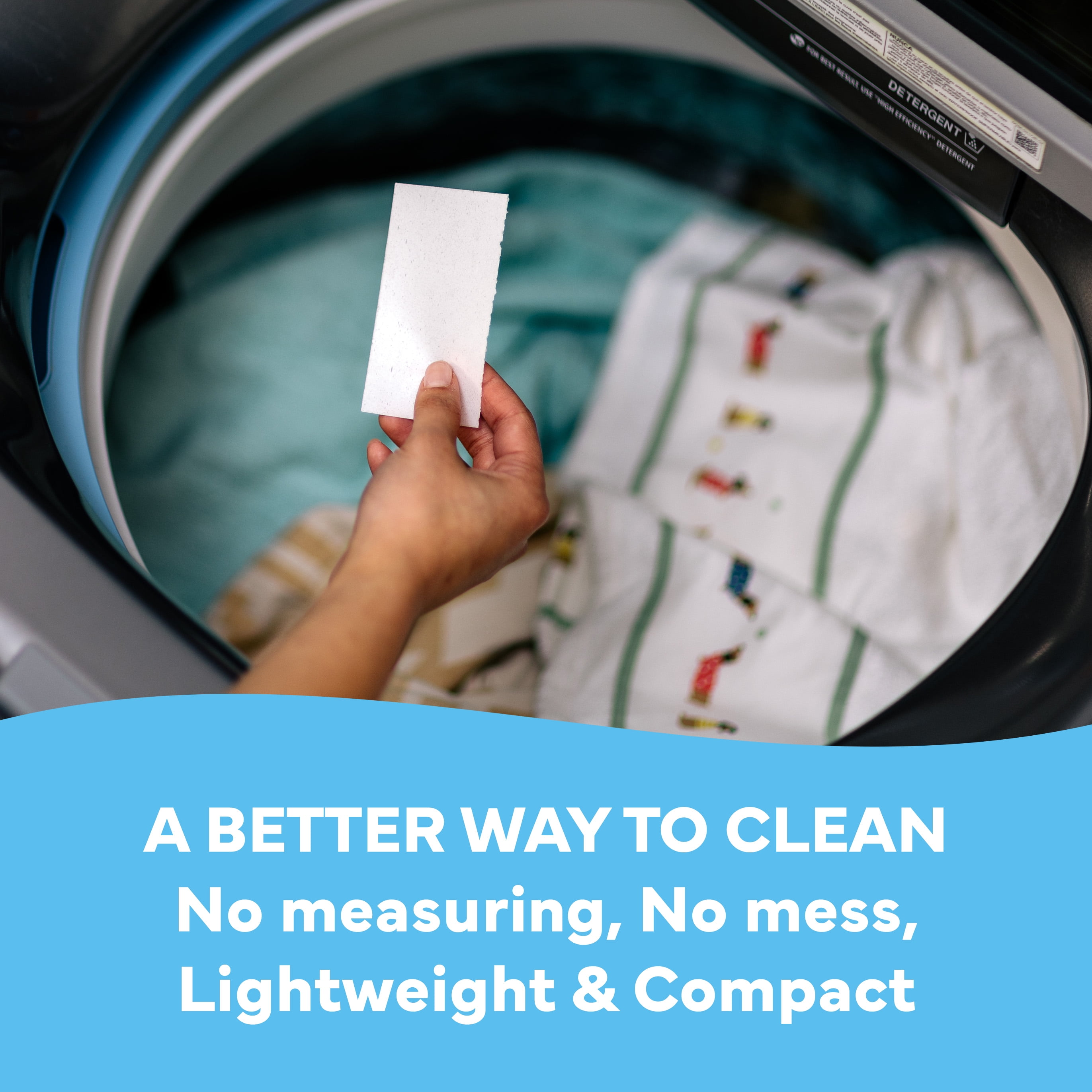 Tru Earth Laundry Detergent Sheets, Fresh Linen Scent, Eco-Friendly Concentrated Strips (64 Loads) 2x5ls