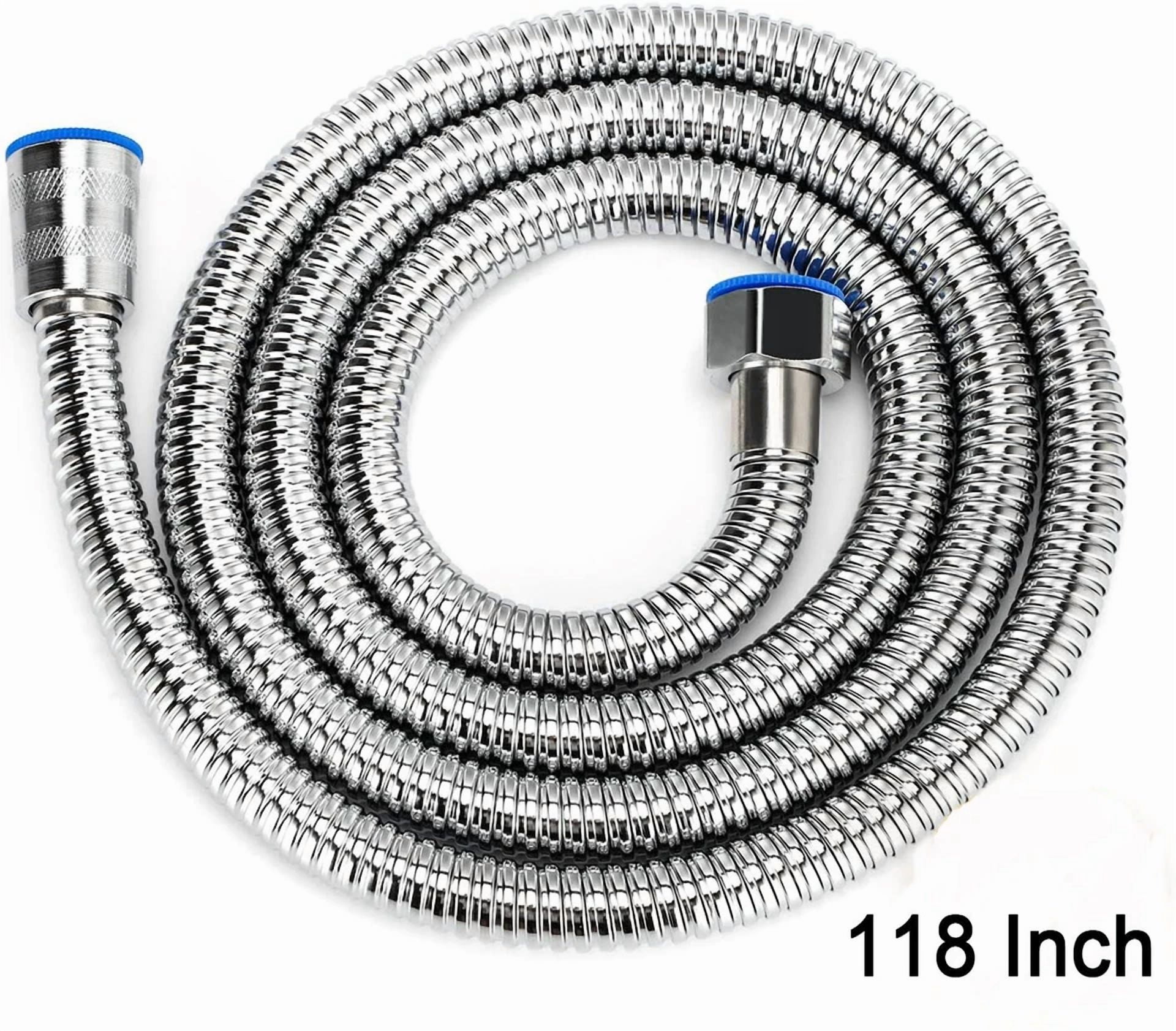 KLYNE Flexible Stainless Steel Shower Hose for Handheld Bathroom Fixtures (9.8 ft) 21b3h