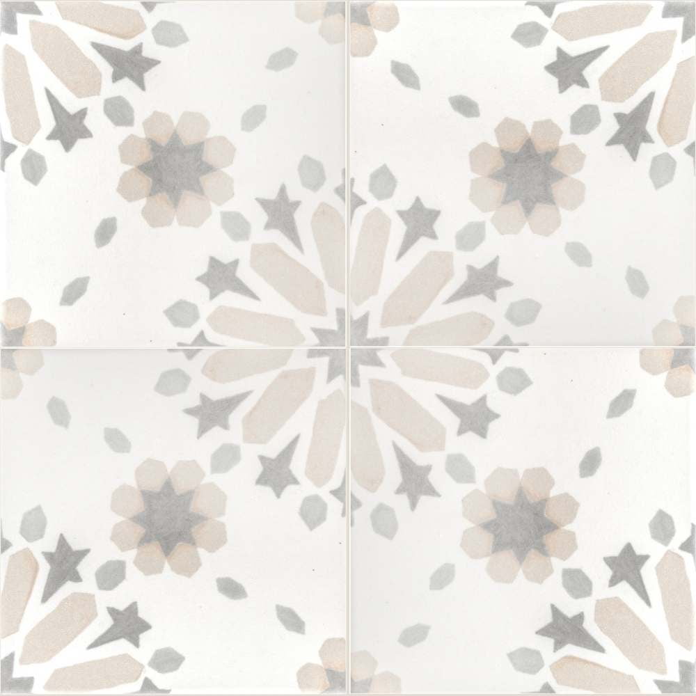 The Tile Life Dahlia Porcelain Floor and Wall Tile (Beige, 6 in x 6 in, 25 Pack) 0egbf