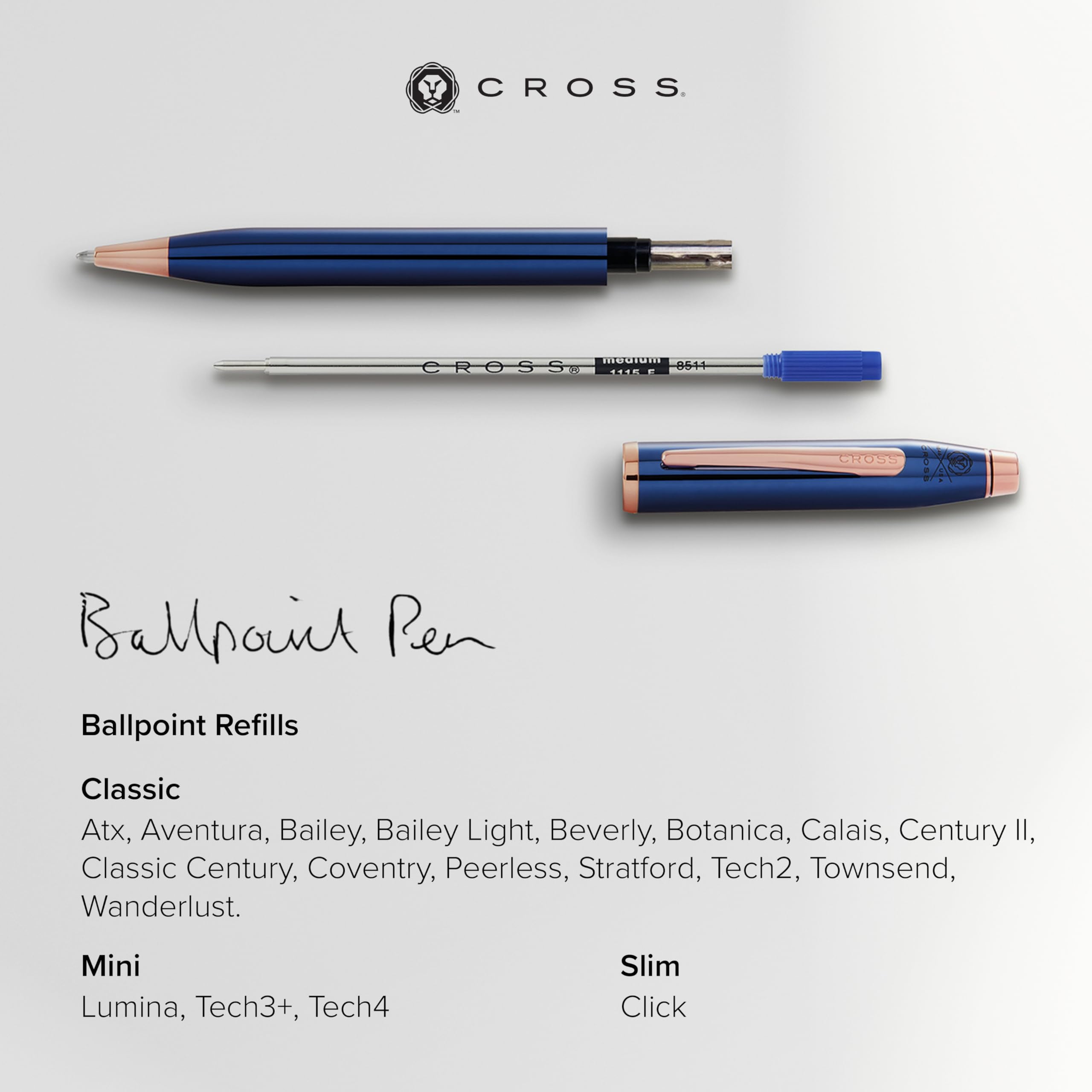 Cross Ballpoint Pen Refill (Black, Medium Point, 1 Pack) eig7k
