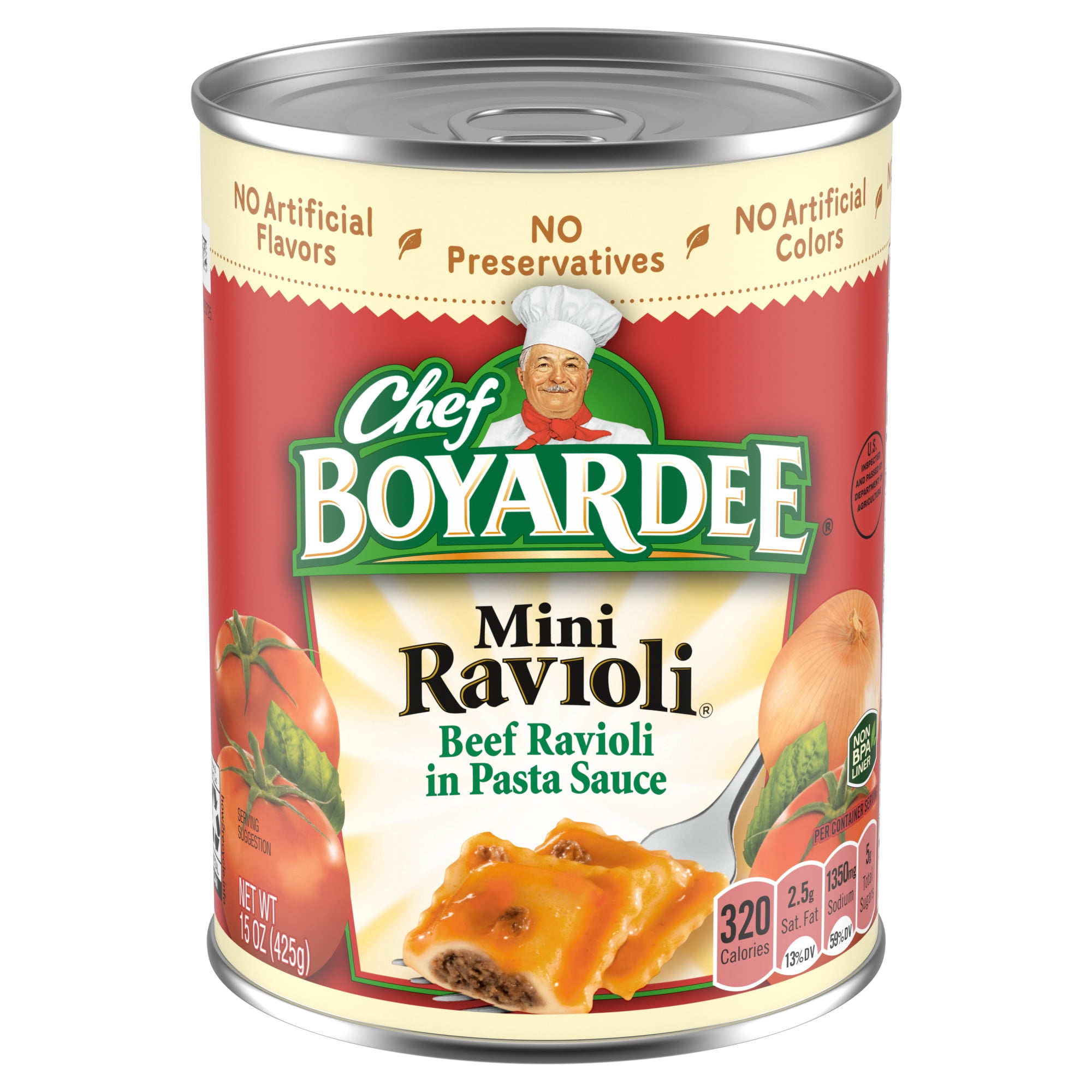 Chef Boyardee Mini Beef Ravioli Pasta in Tomato Sauce (15 oz) 41wca