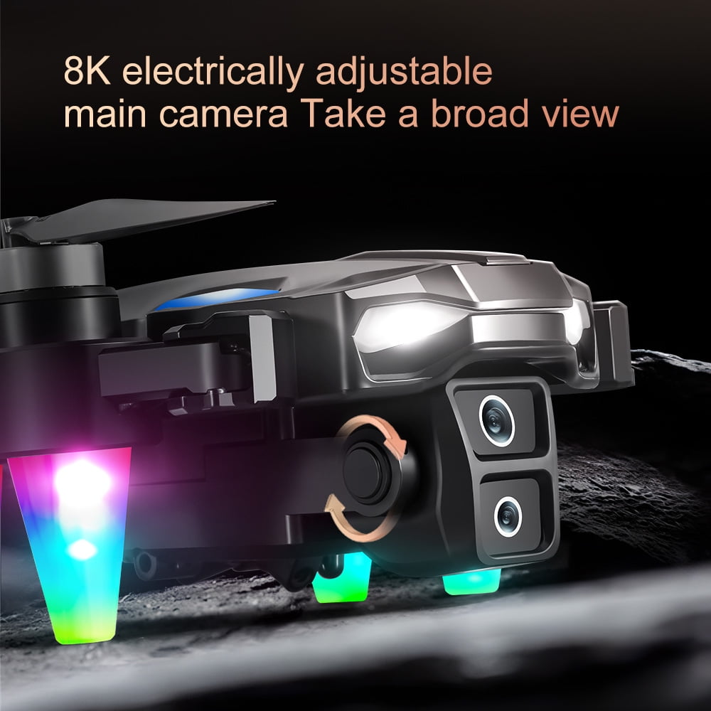 HNZENBW 4K HD Dual Camera Drone with Brushless Motor (Black, Foldable Design) w975r