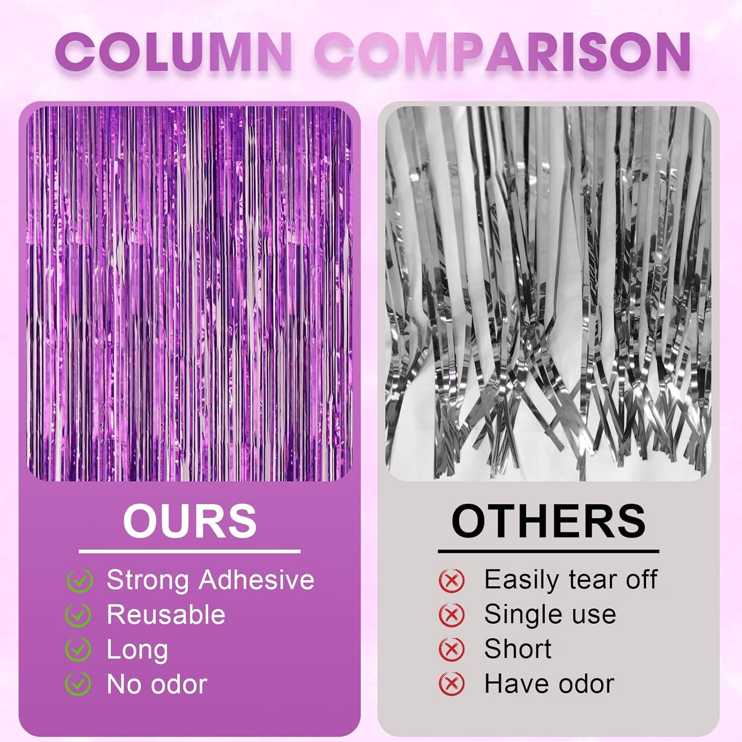 XIHAMA Gold Foil Fringe Backdrop Curtains, Tinsel Streamers for Party Decorations (3 Pack, 3.3 ft x 8.2 ft) e283m