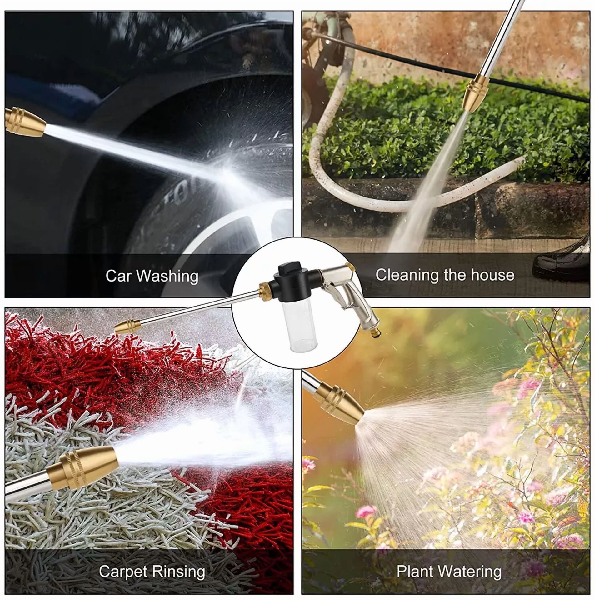 KLYNE High Pressure Power Foam Washer Spray Gun Wand Nozzle for Garden Hose (1 Piece) dgcq9