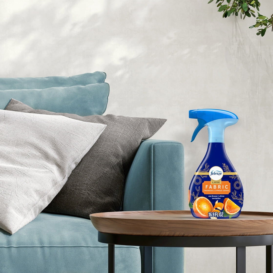 Febreze Auto Fabric Refresher Spray, Odor Eliminator for Car Upholstery, Cyprus Coves (23.6 oz) sz23m
