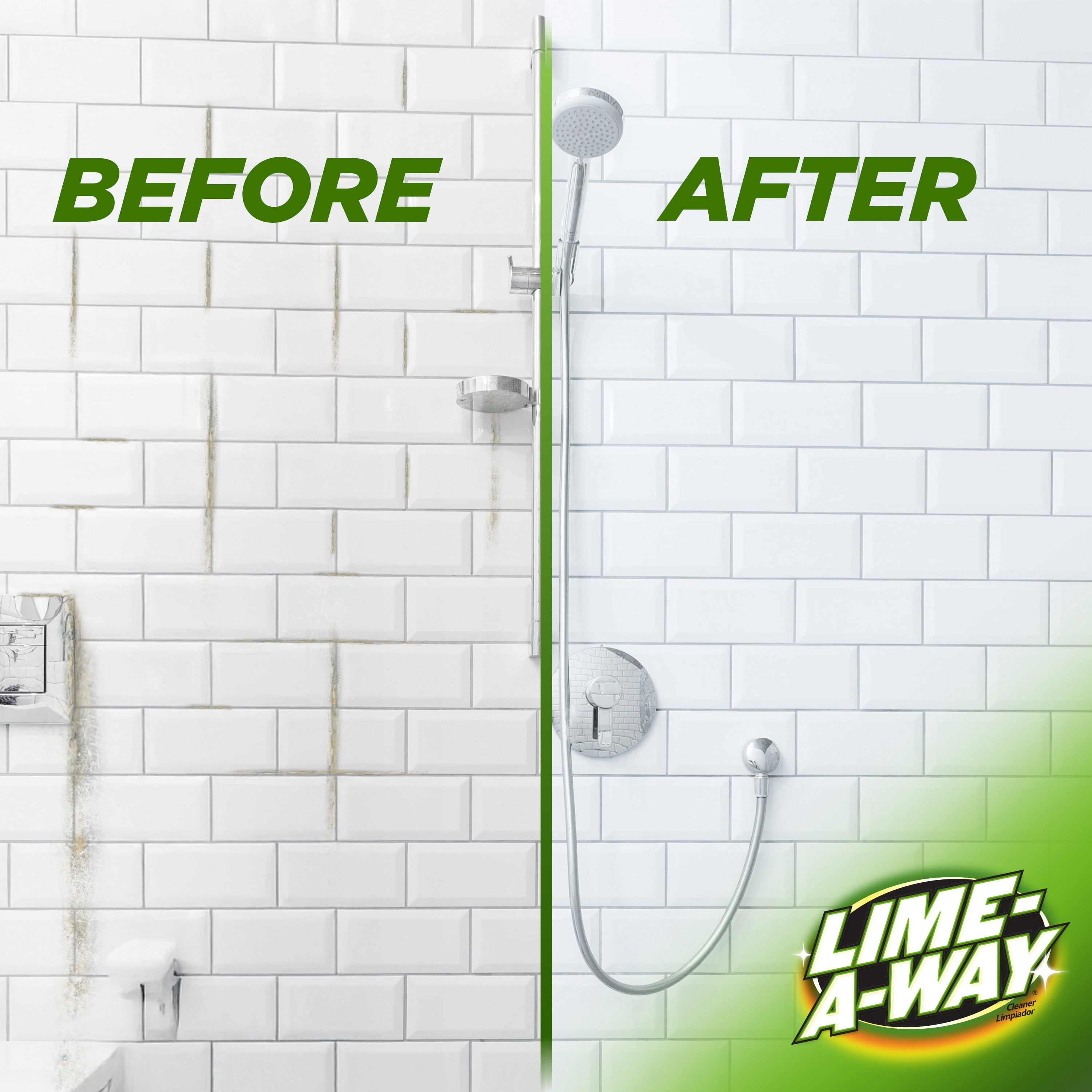 Lime-A-Way Hard Water Stain Remover Spray, Bathroom and Kitchen Cleaner for Lime, Calcium, and Rust (6 Pack, 22 fl oz) 7gwgk