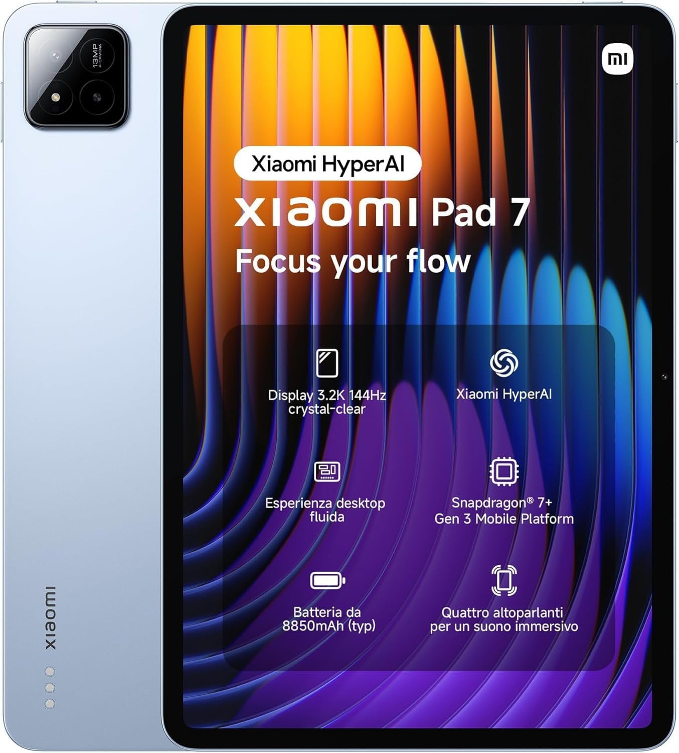 Xiaomi Pad 7 Tablet 11.2-inch 3.2K 144Hz Display (Blue, 256GB + 8GB) pd6rf