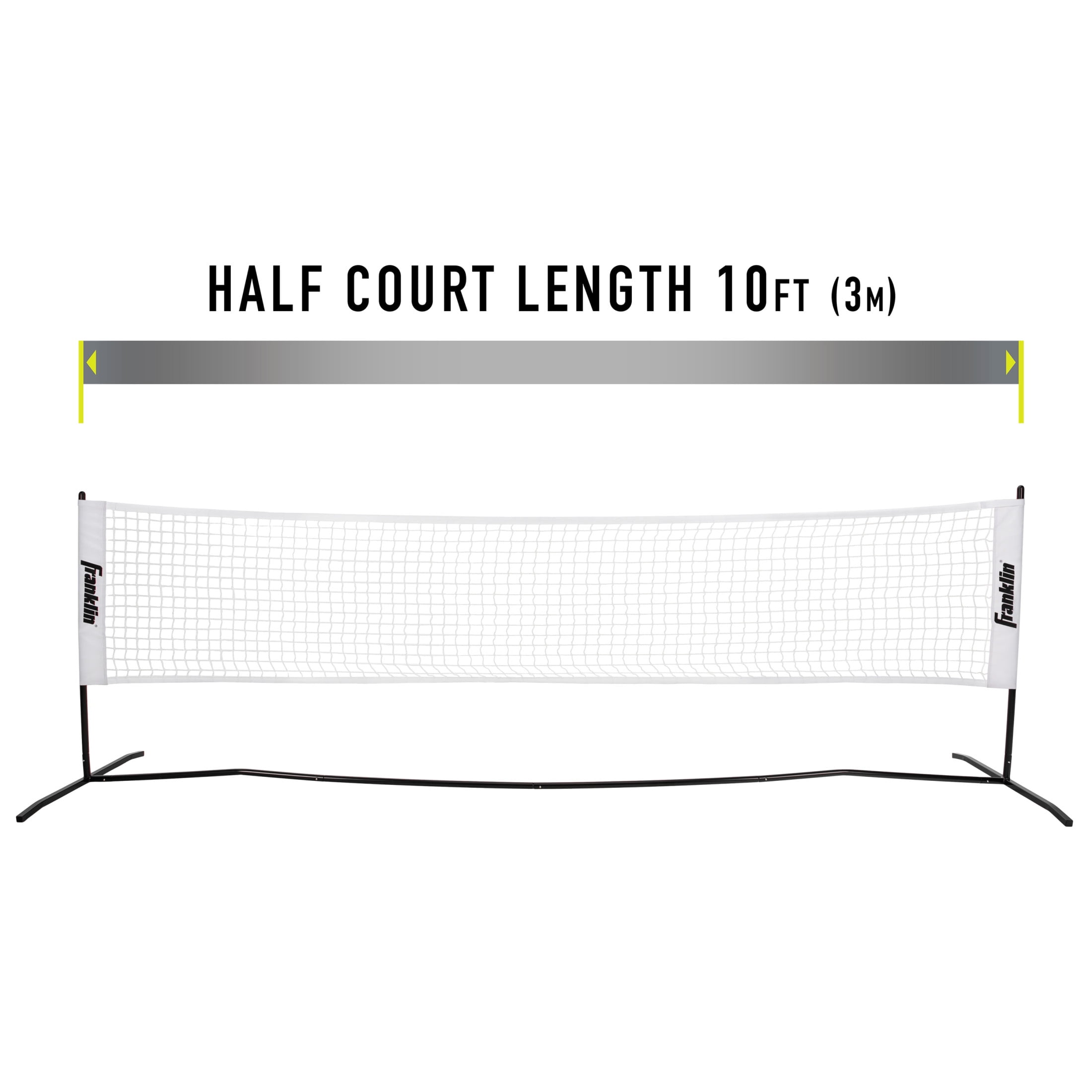 Franklin Sports Pickleball Starter Set with 10ft Net, (2) Paddles, and (2) X-40 Balls (Black, 10 ft) zvbtl